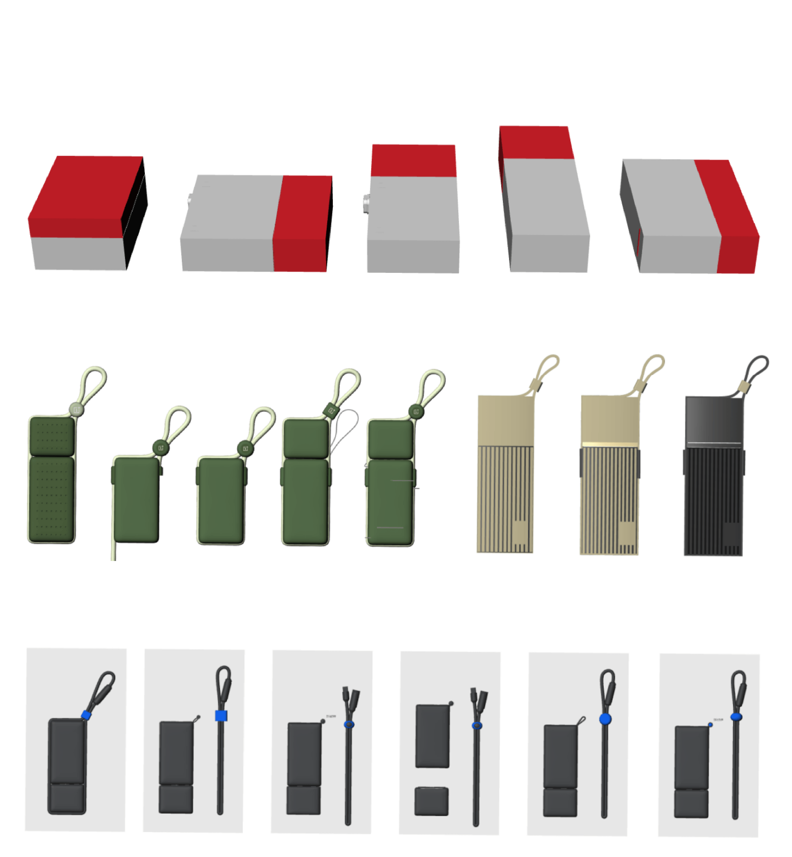 product design，portable battery，One plus，Flash，Good simple geometry，Design，Pouch 3-in -1，