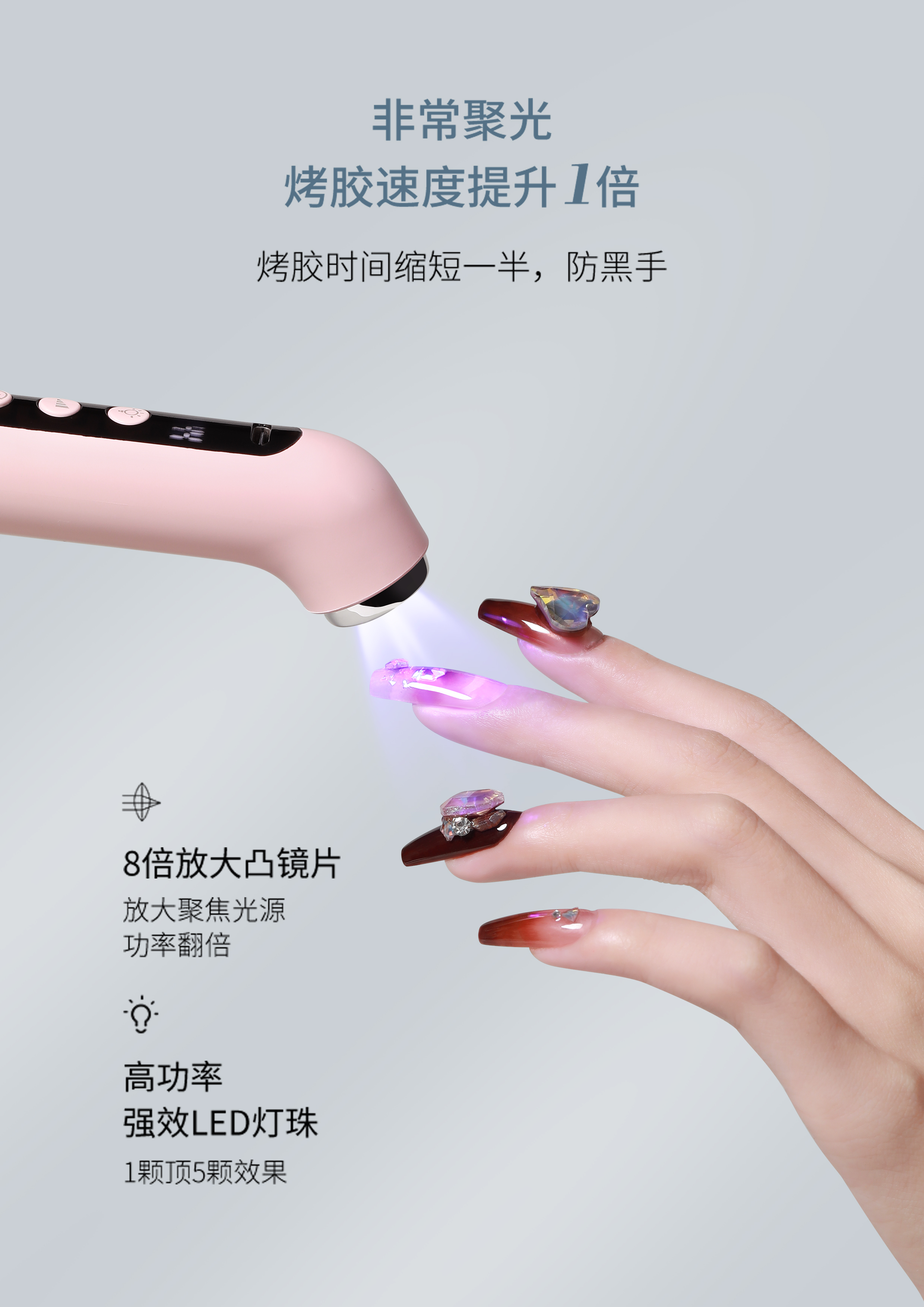 Grinding machine plus baking lamp，Convenient and fast，practical，