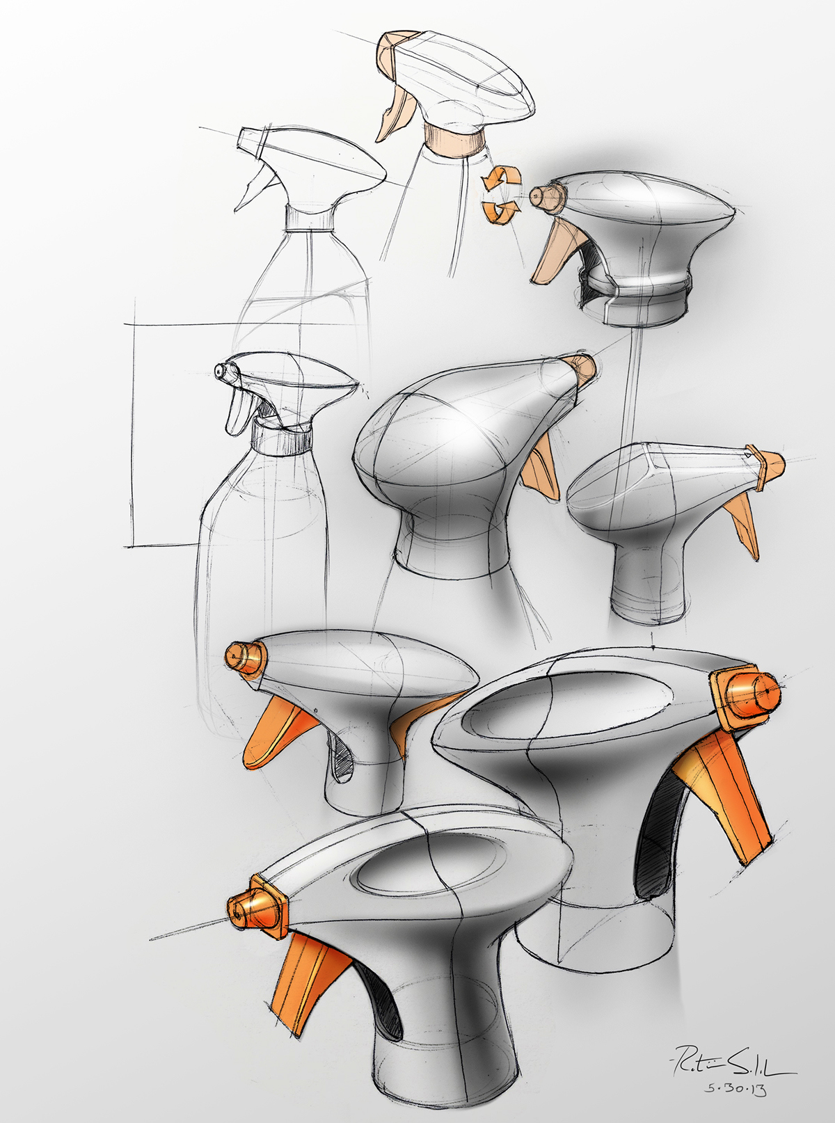industrial design，conceptual design，Hand drawn，sketch，