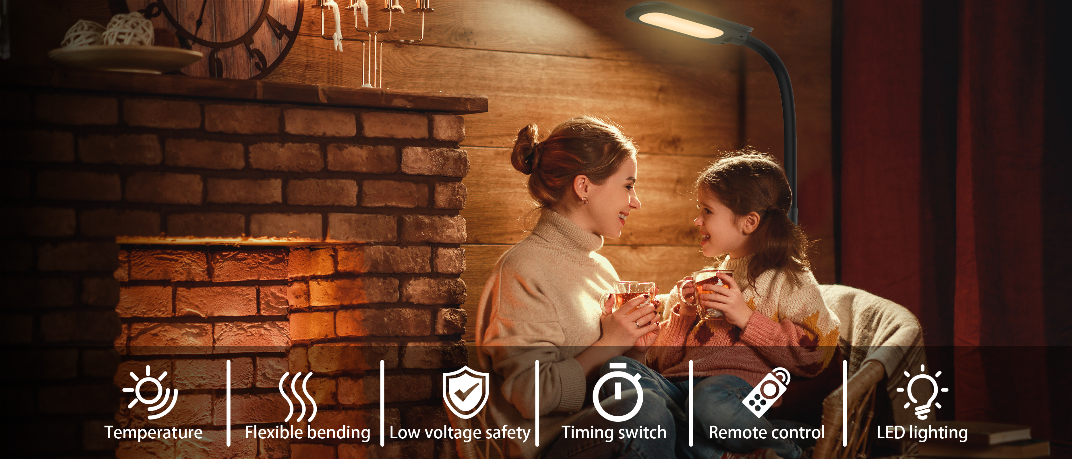 Floor lamp，Atmosphere lamp，GVVOO HOME: Sofa two-color floor lamp，LED floor lamp，