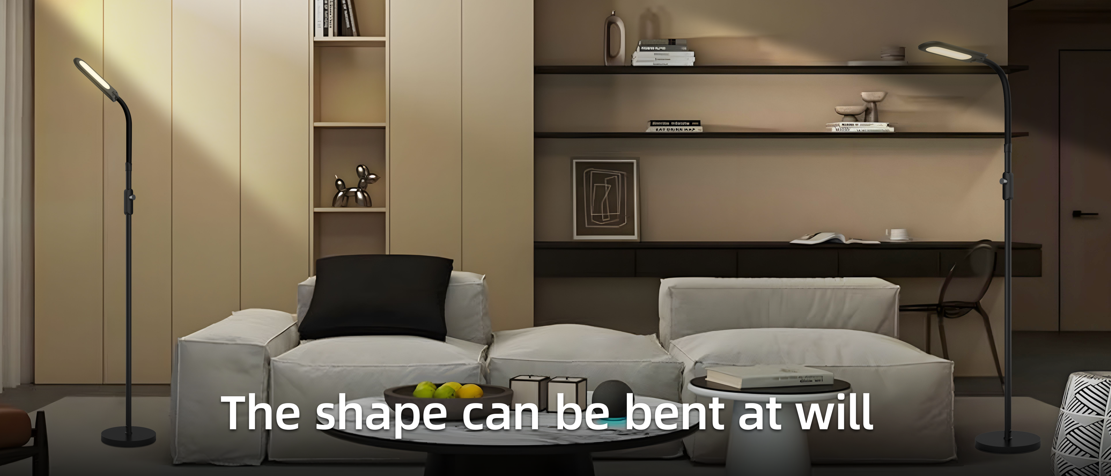 Floor lamp，Atmosphere lamp，GVVOO HOME: Sofa two-color floor lamp，LED floor lamp，