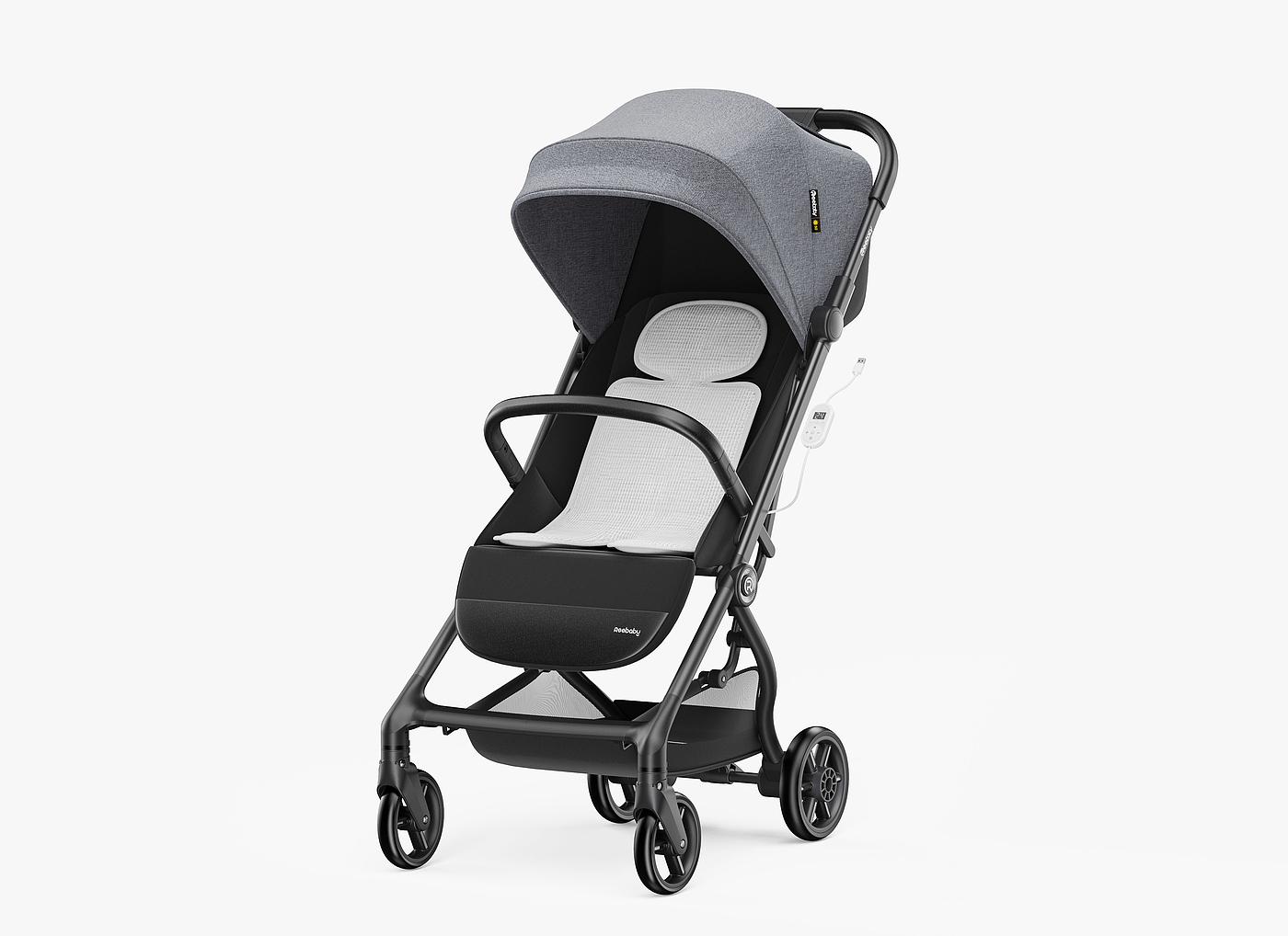 Safety seat，Baby stroller，Baby stroller，Product modeling，Product rendering，E-commerce product rendering，Cross-border e-commerce product rendering，Maternal and Infant Products Product Rendering，