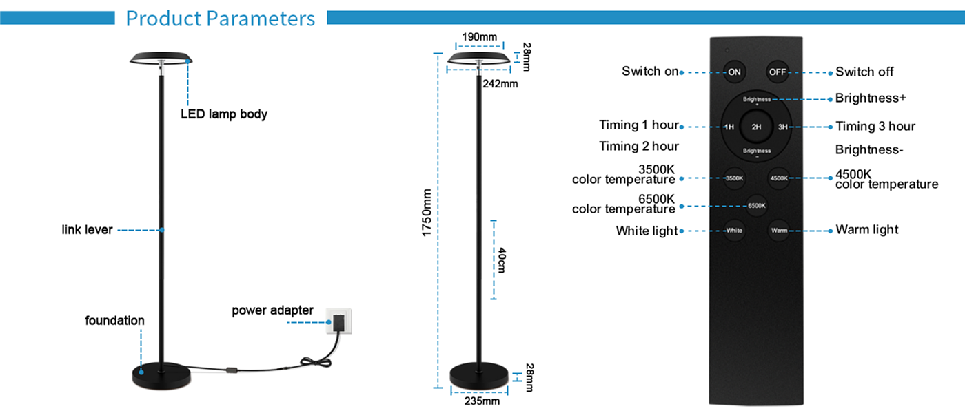 Floor lamp，led，LED atmosphere lamp，Two-color floor lamp，