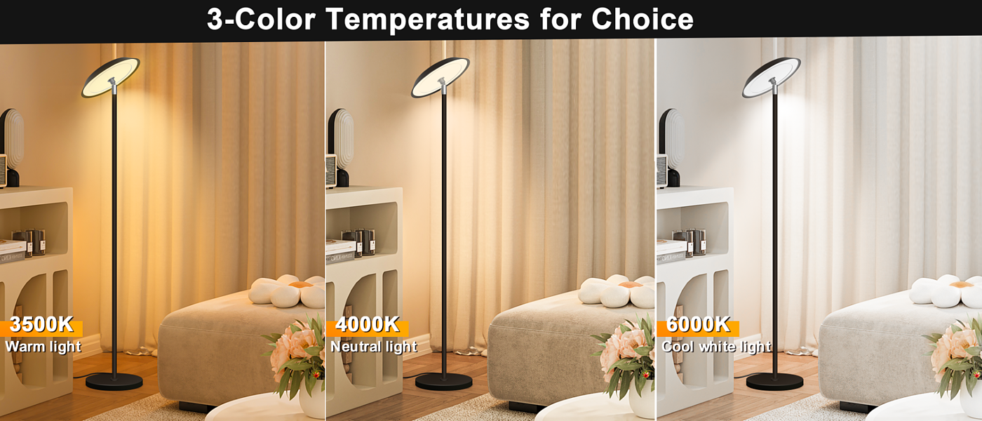 Floor lamp，led，LED atmosphere lamp，Two-color floor lamp，