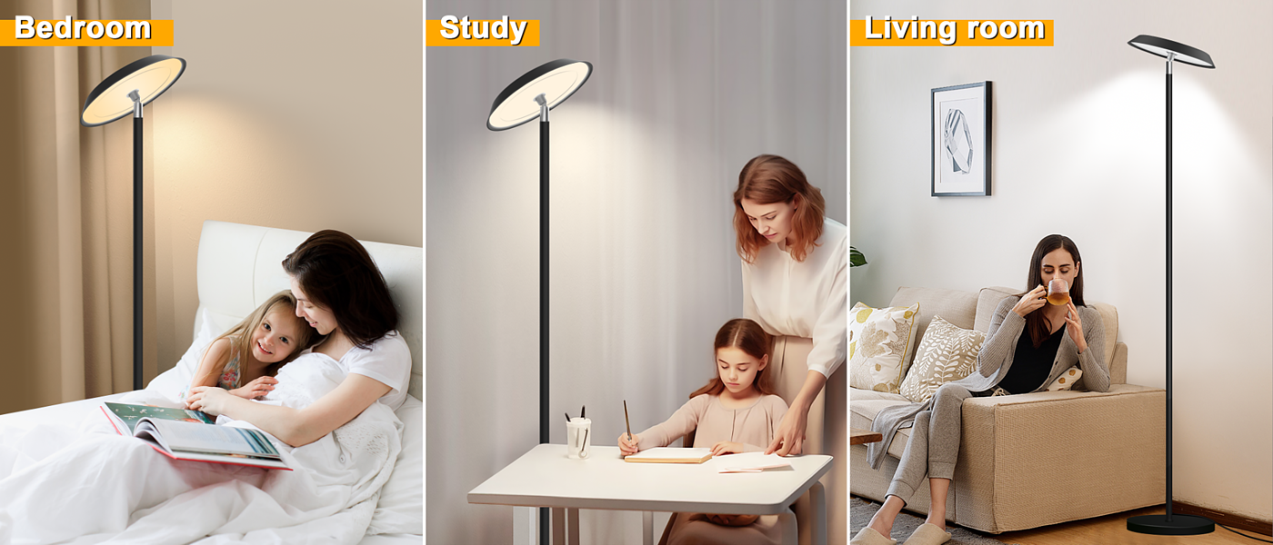 Floor lamp，led，LED atmosphere lamp，Two-color floor lamp，