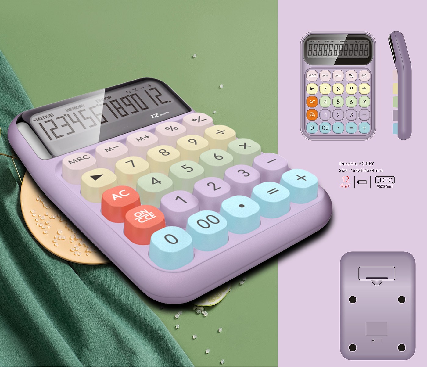 Calculator，Office products，3D rendering，