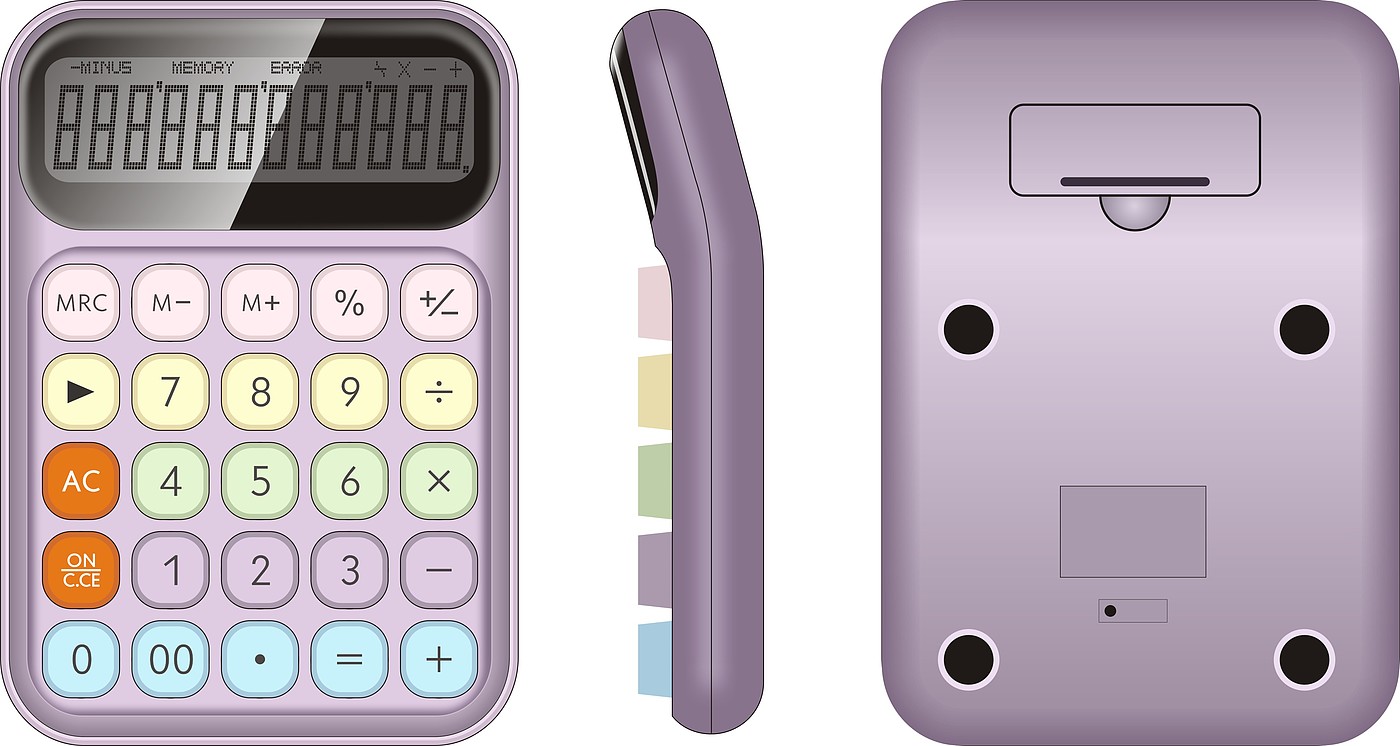 Calculator，Office products，3D rendering，