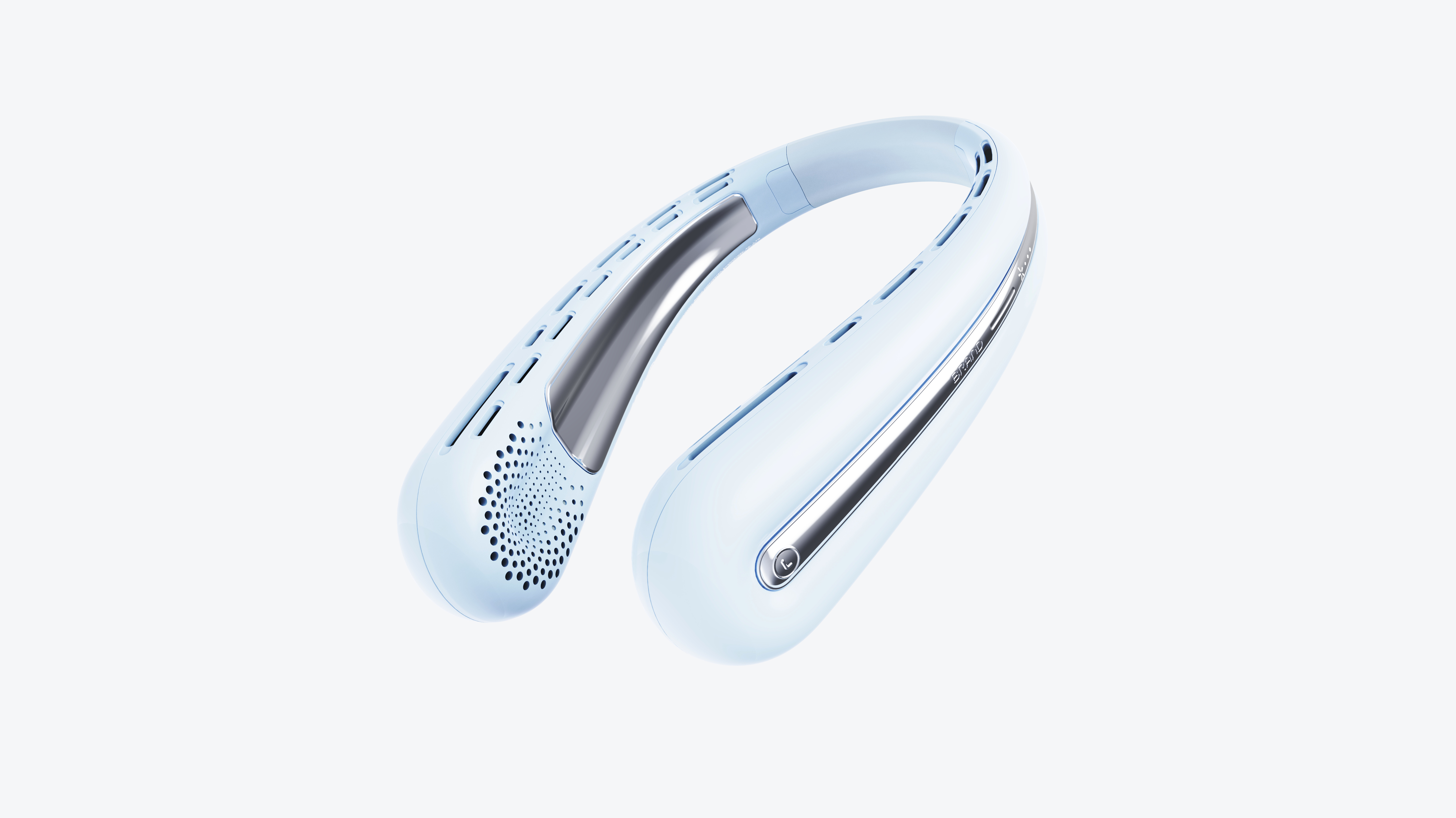 Consumer electronics design, appearance design, hanging neck fan design，