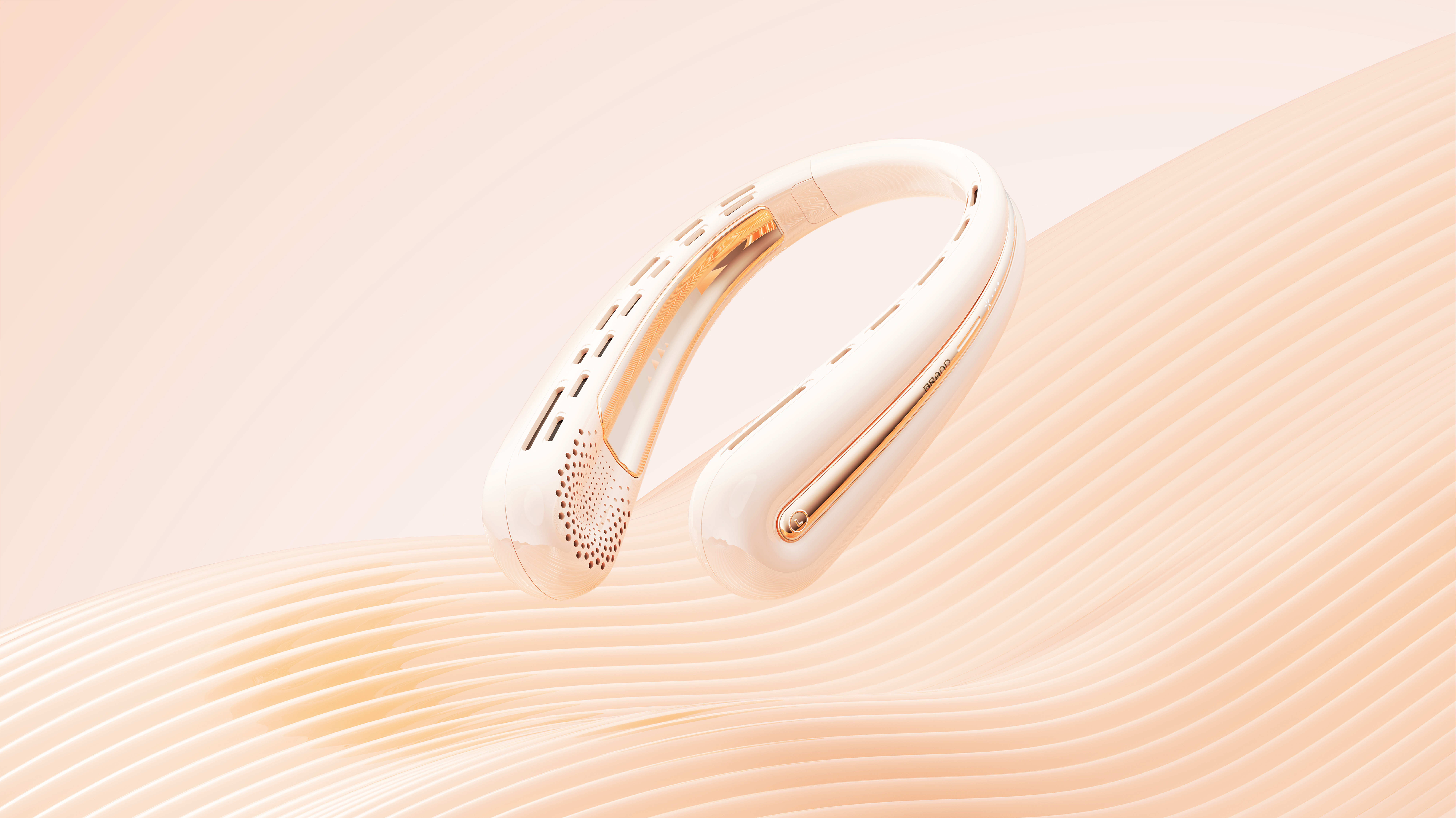 Consumer electronics design, appearance design, hanging neck fan design，