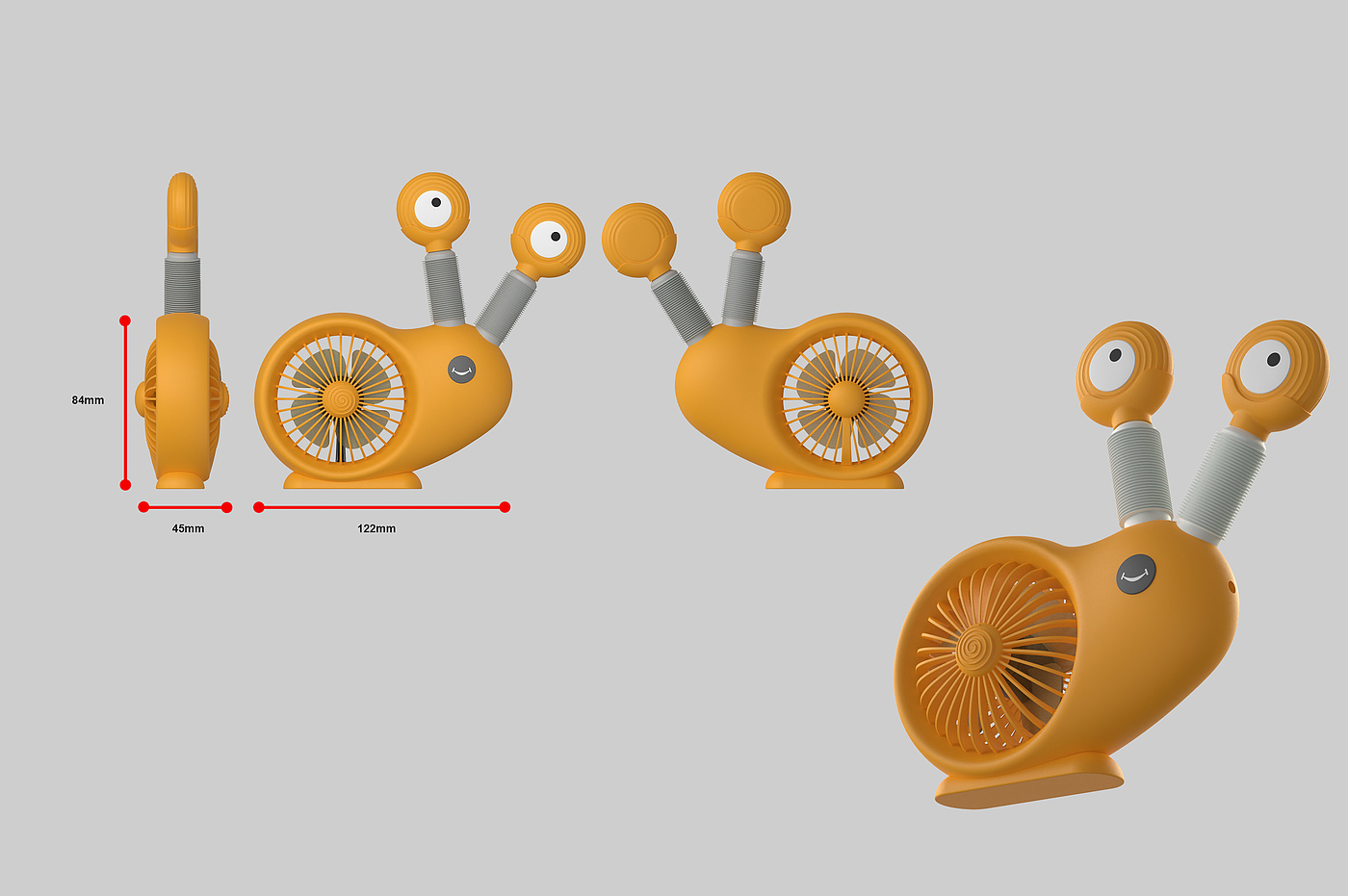 snail，monster，Fan，