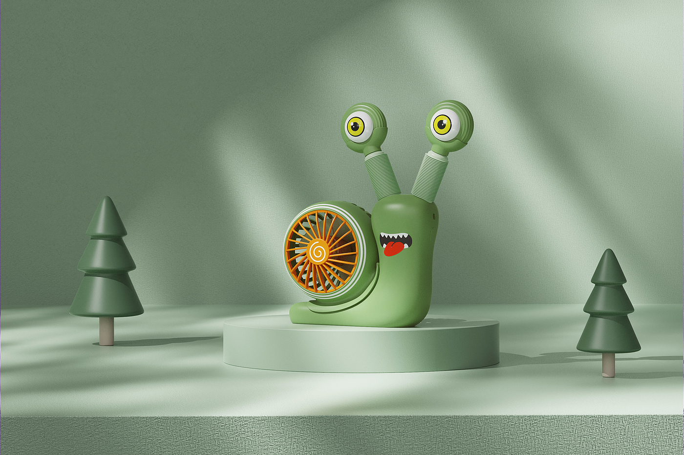 snail，monster，Fan，