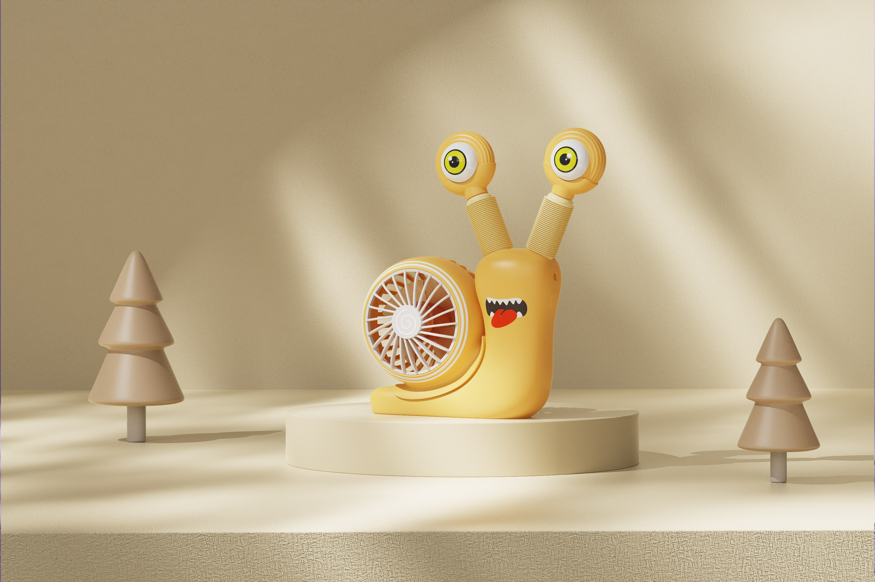 snail，monster，Fan，