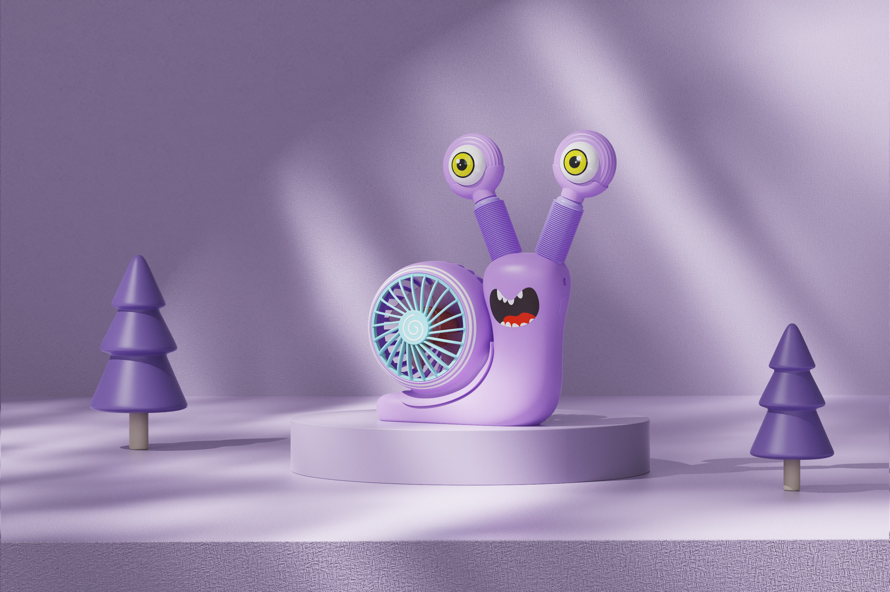 snail，monster，Fan，