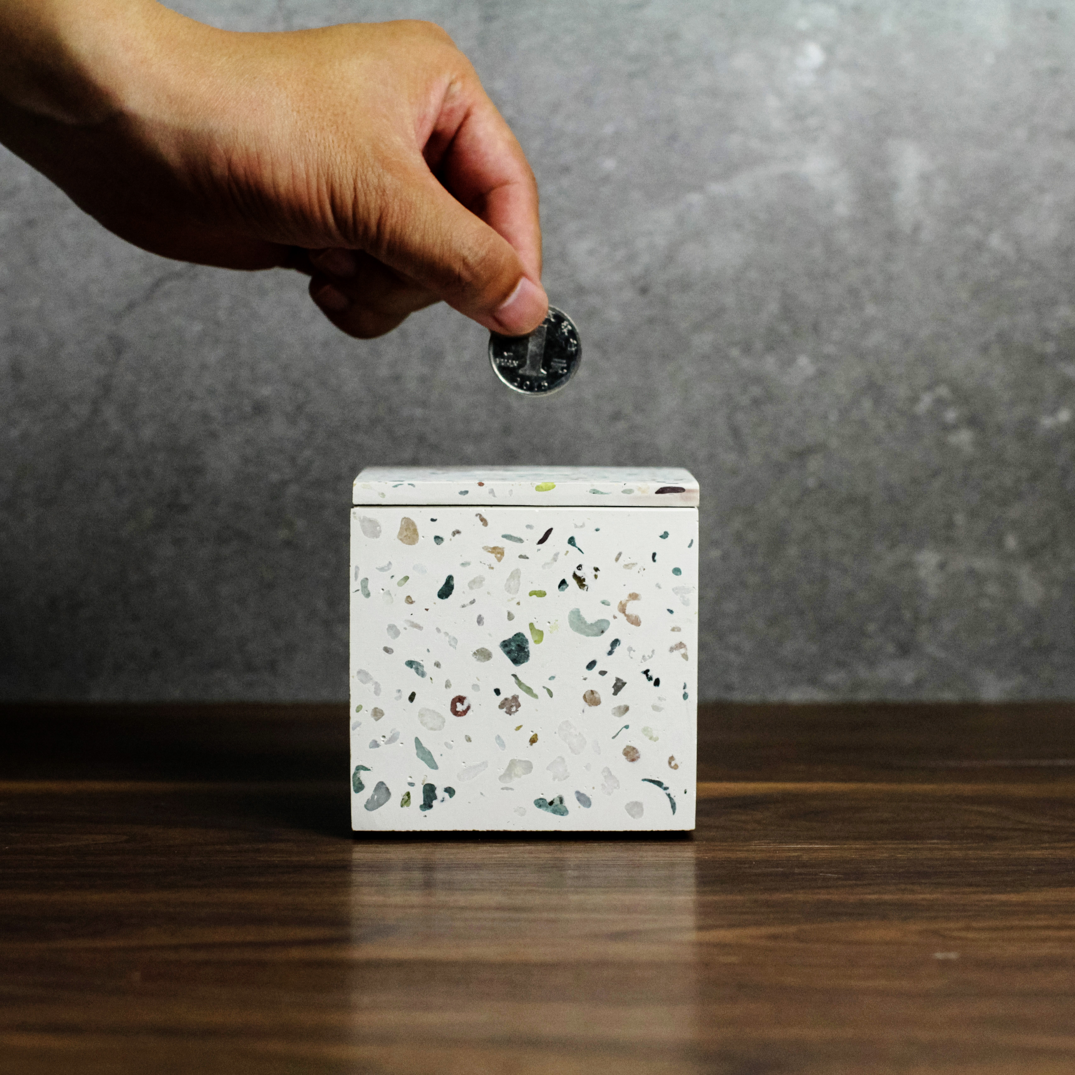 Piggy，Terrazzo，Clear cement，concrete，nougat，Pure handmade，First cow，