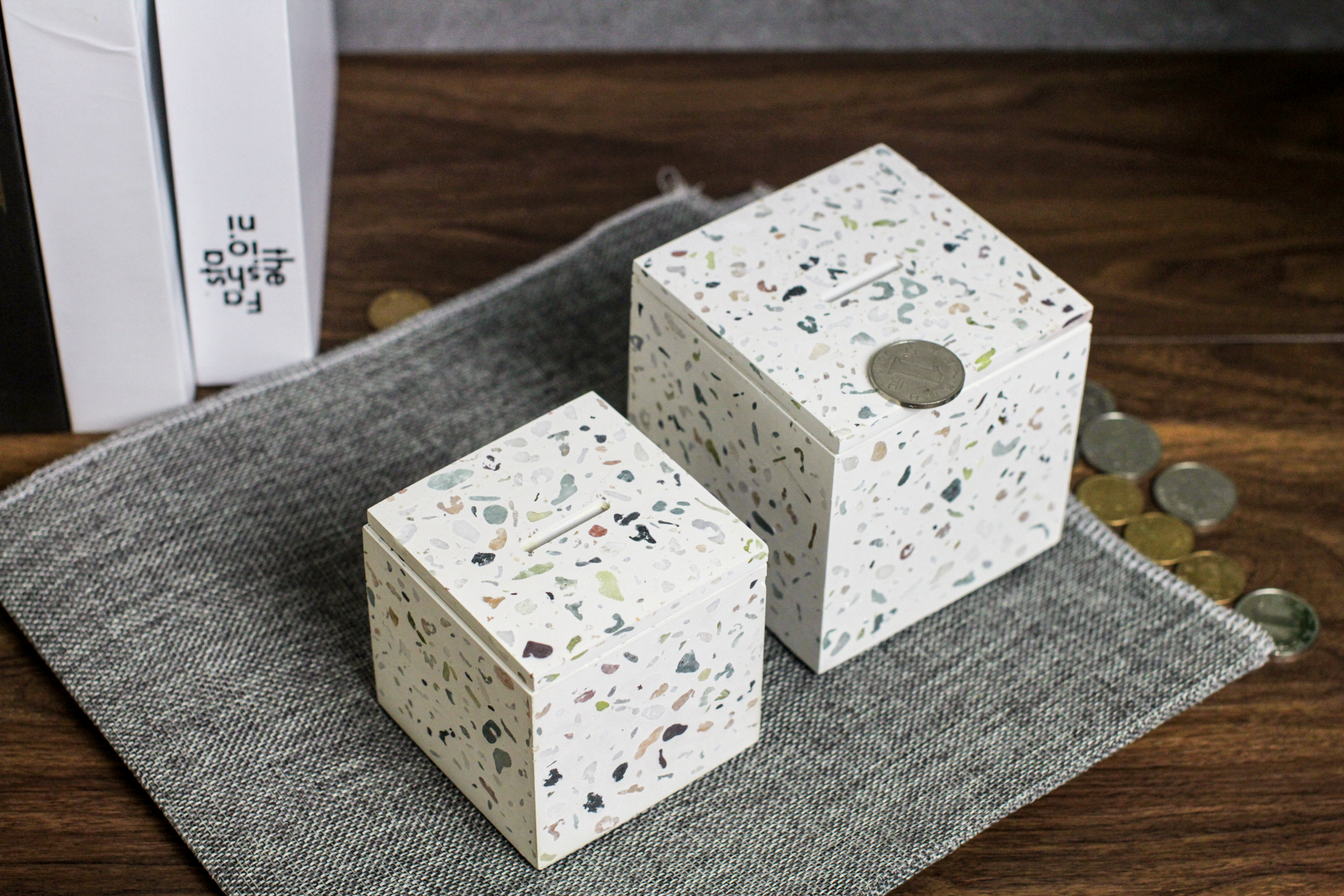 Piggy，Terrazzo，Clear cement，concrete，nougat，Pure handmade，First cow，