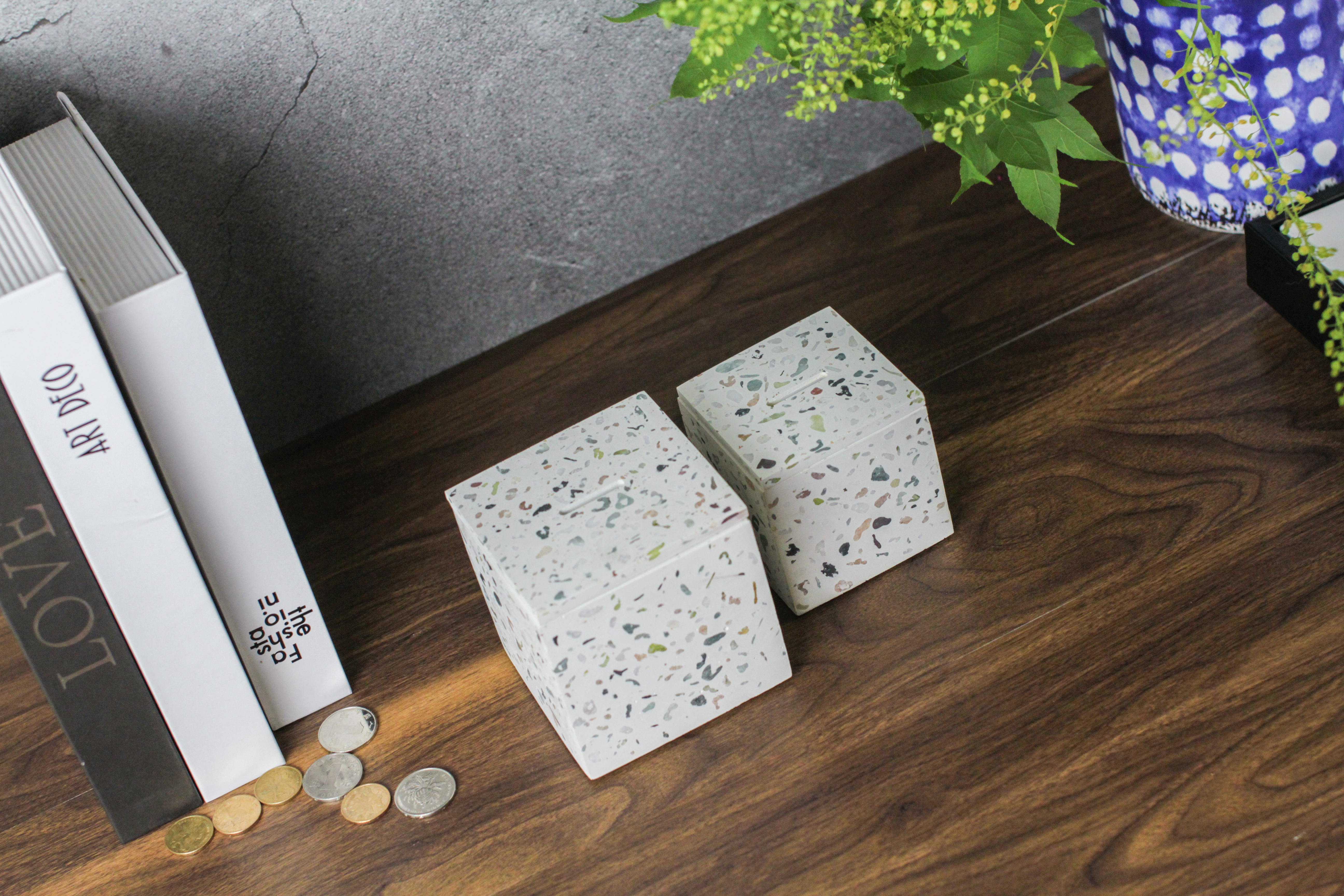 Piggy，Terrazzo，Clear cement，concrete，nougat，Pure handmade，First cow，