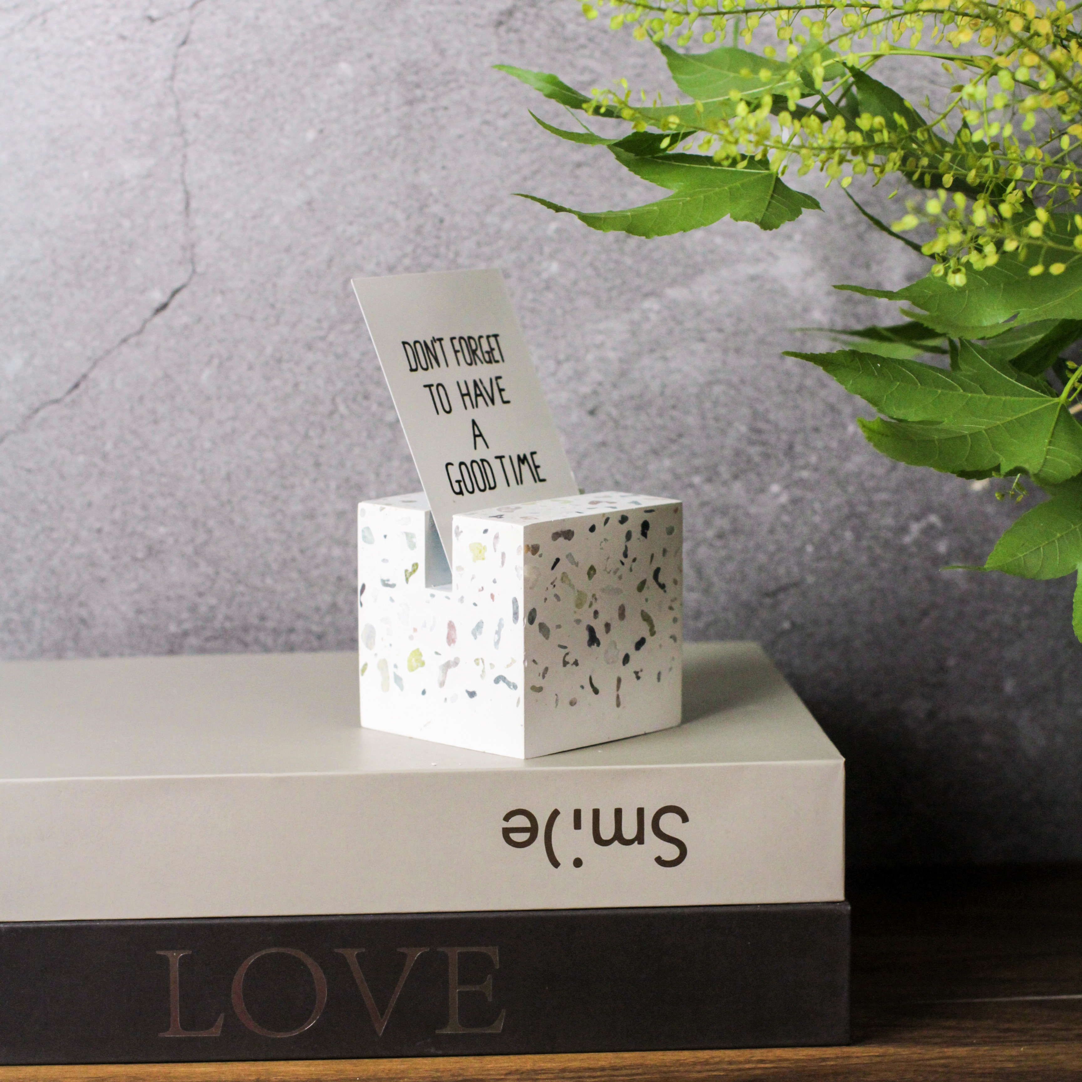 Business card holder，Card holder，First cow，Terrazzo，Pure handmade，Clear cement，concrete，