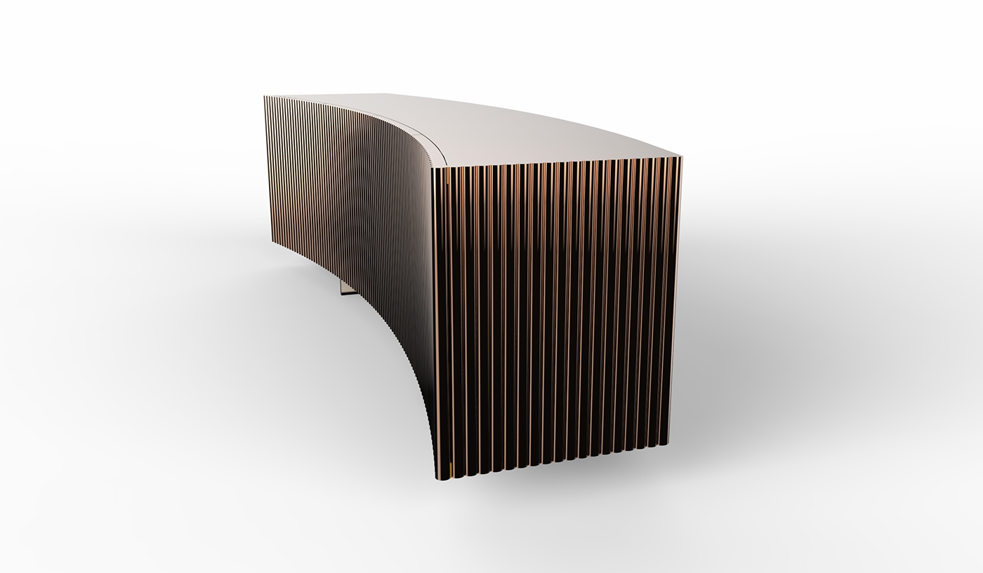 BOW SIDEBOARD，cabinet，clothes closet，furniture design ，Bow，