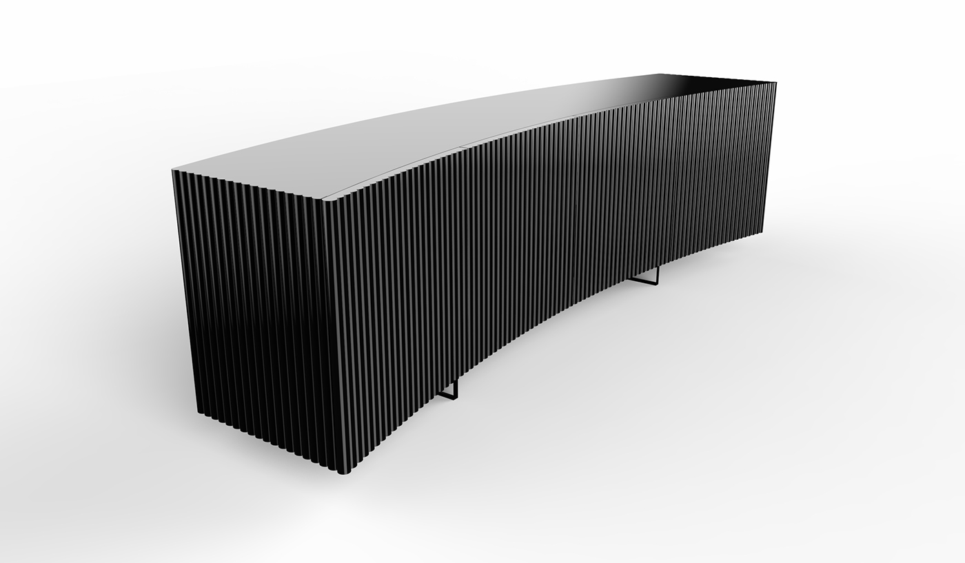 BOW SIDEBOARD，cabinet，clothes closet，furniture design ，Bow，