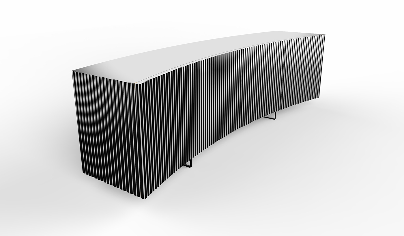 BOW SIDEBOARD，cabinet，clothes closet，furniture design ，Bow，