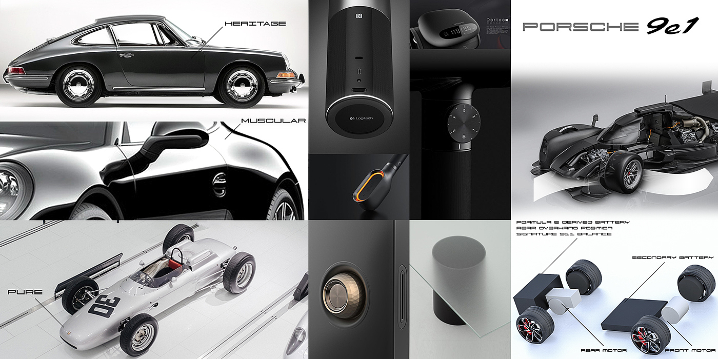 Porsche 9e1，Automobile design，conceptual design，electric vehicle，Porsche 911，