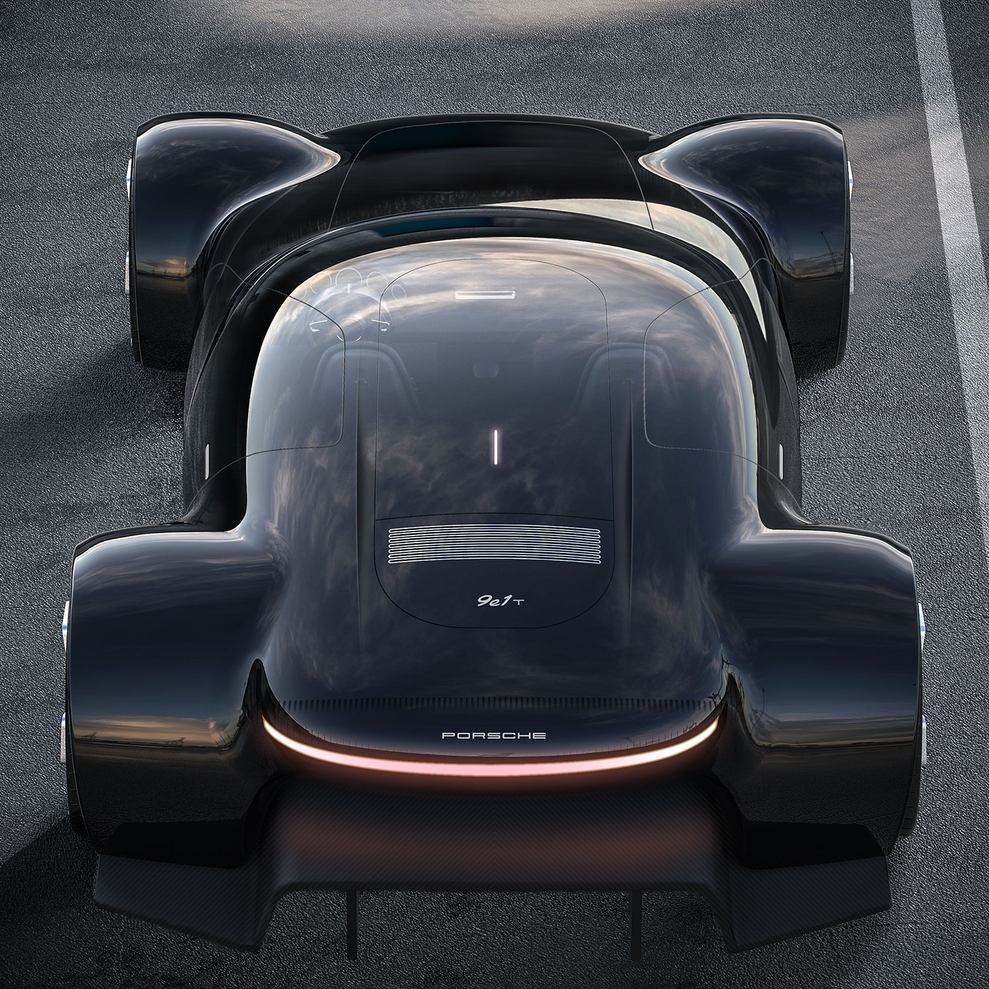 Porsche 9e1，Automobile design，conceptual design，electric vehicle，Porsche 911，