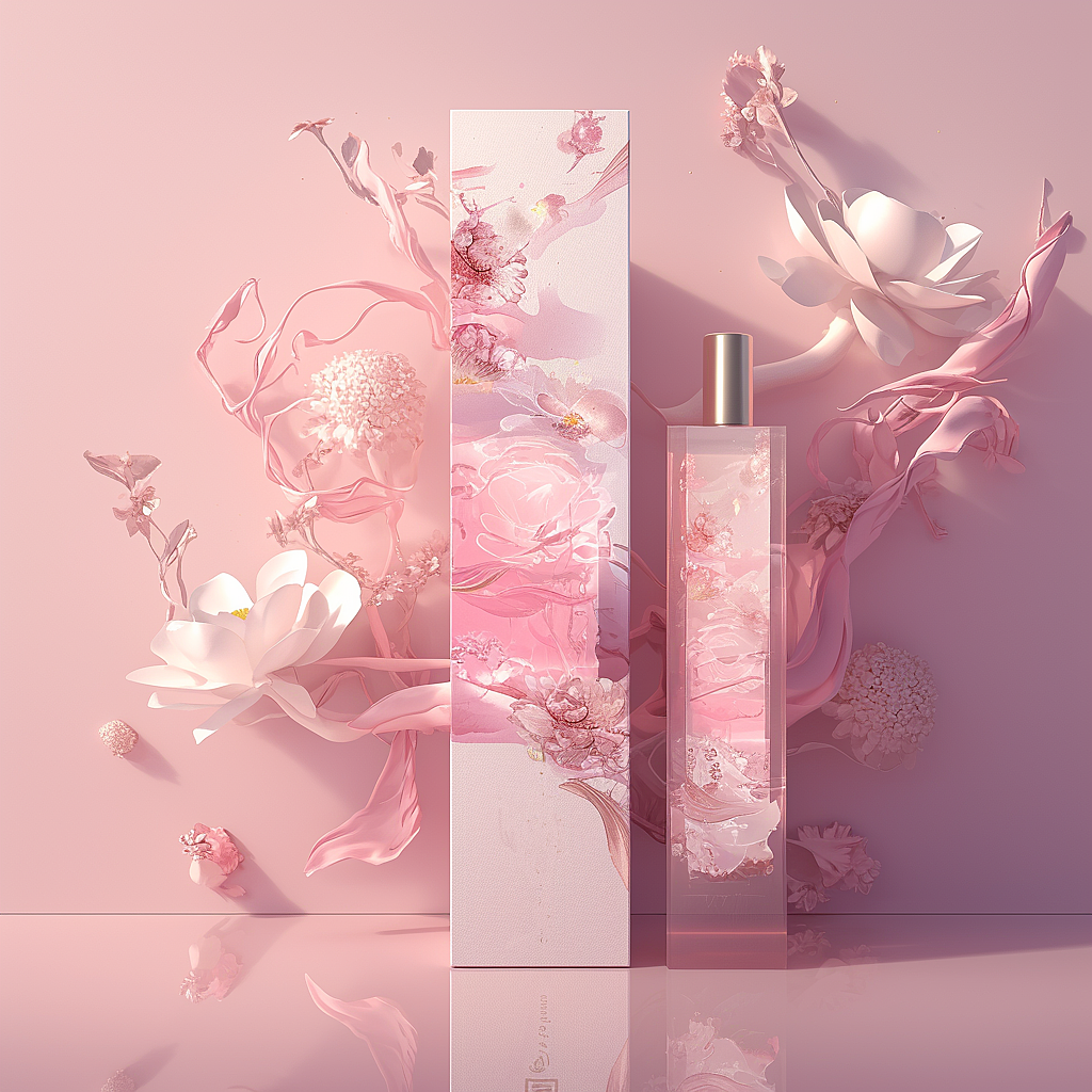 Perfume skin care beauty gift box packaging design，