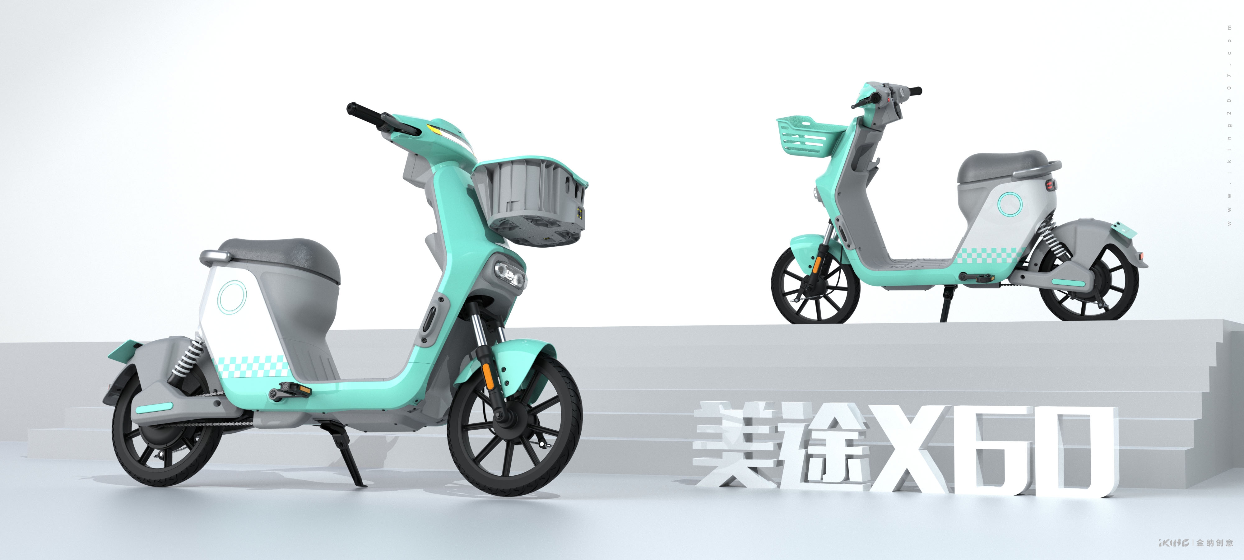 Shared electric vehicle design，industrial design，product design，Design company，Two wheeled vehicle design，Kinner creative，KINA INDUSTRIAL DESIGN，