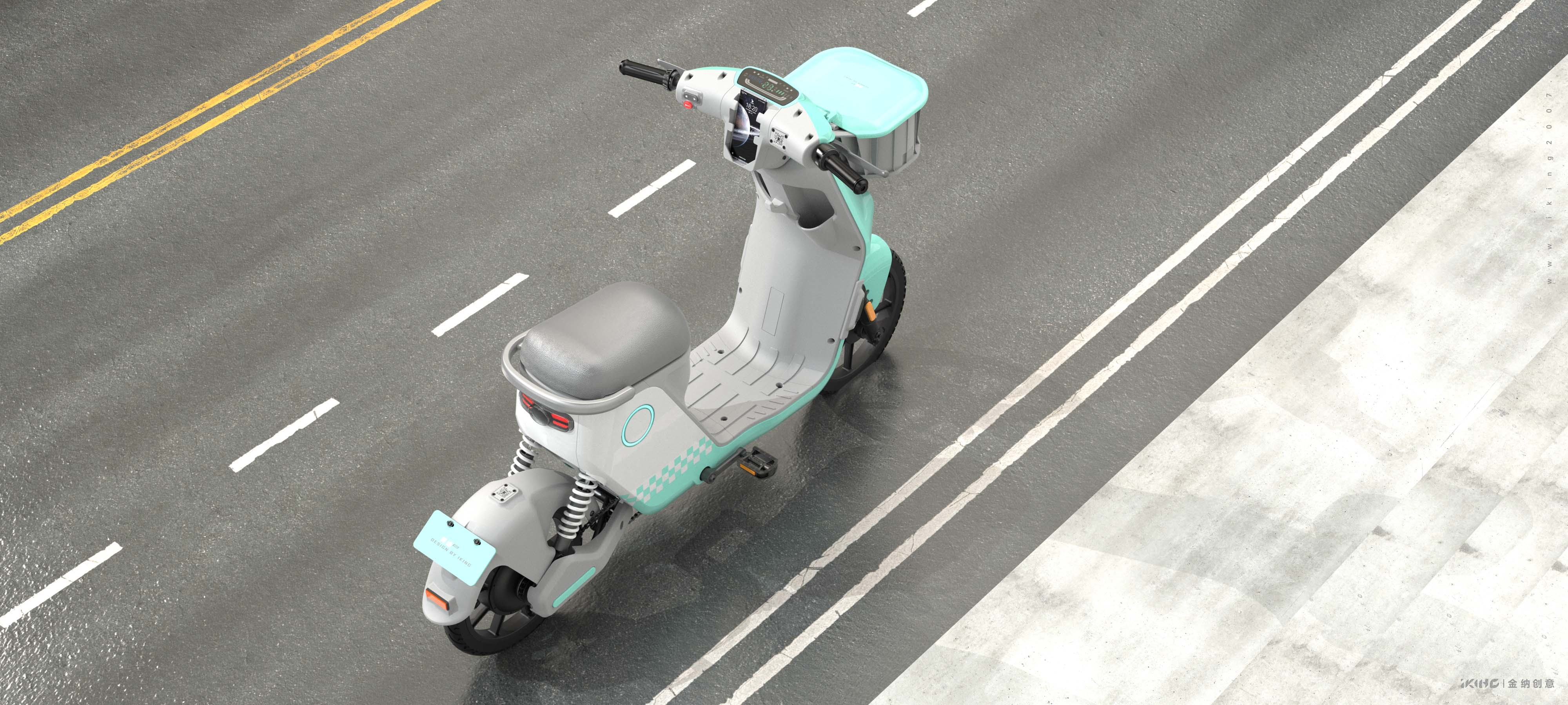 Shared electric vehicle design，industrial design，product design，Design company，Two wheeled vehicle design，Kinner creative，KINA INDUSTRIAL DESIGN，