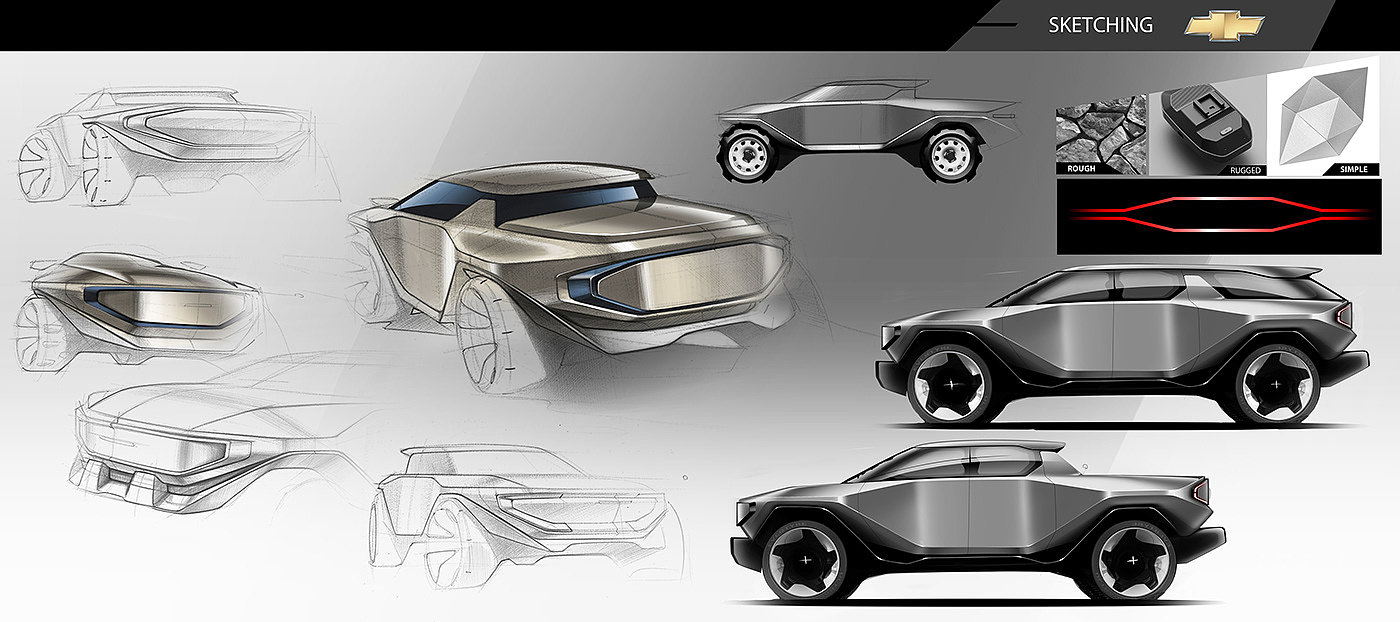 vehicle，automobile，conceptual design，industrial design，design sketch，