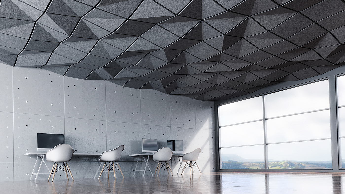 Turf，Interior decoration，space design ，modularization，Acoustic tile，