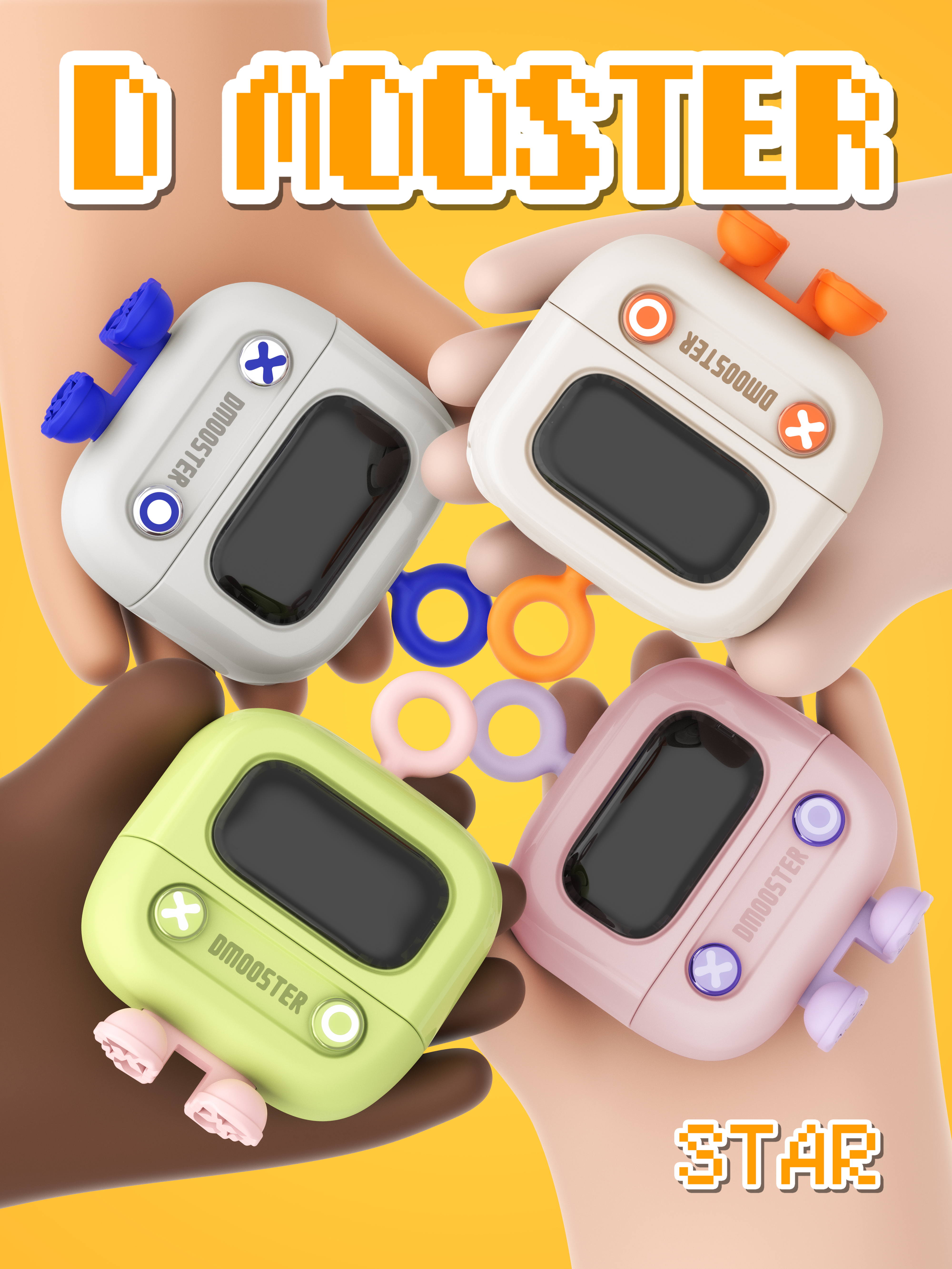 3C products，Big Monster，dmooster，Bluetooth headset，Tide card，headset，industrial design，Chaopin，