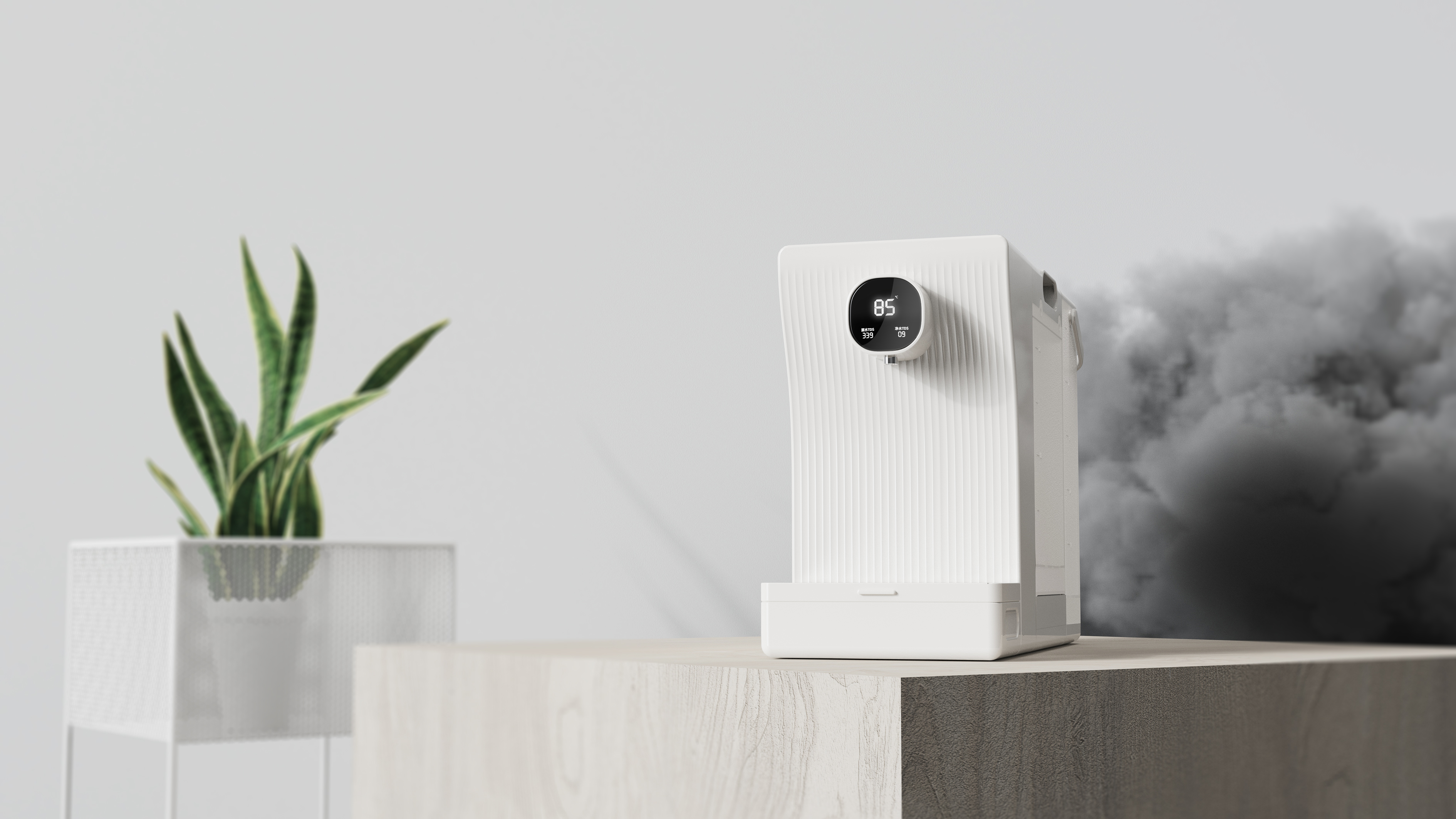 RO Filtration，Drinking machine，refrigeration，industrial design，Scene rendering，Fresh color matching，Texture design，