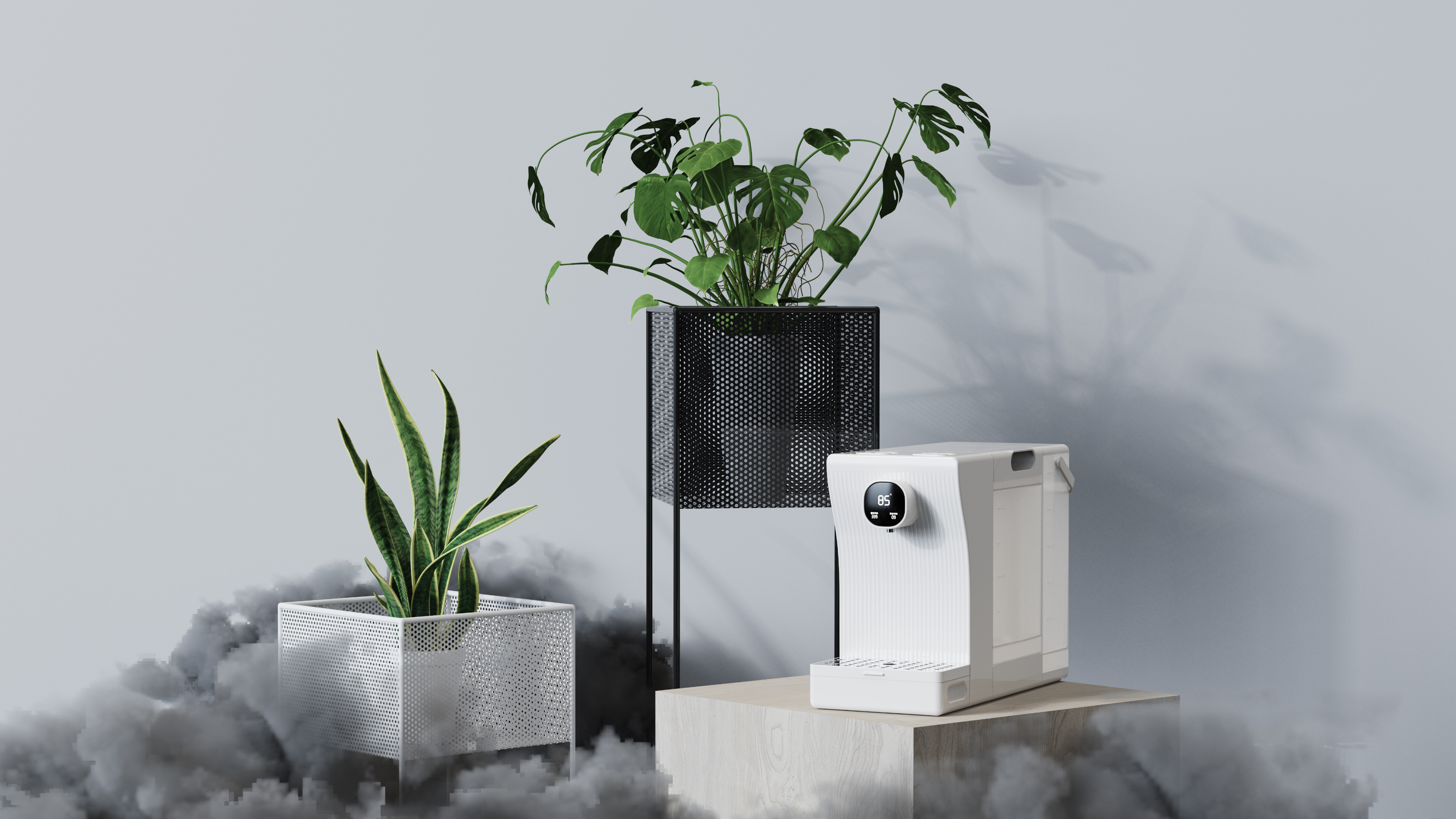 RO Filtration，Drinking machine，refrigeration，industrial design，Scene rendering，Fresh color matching，Texture design，