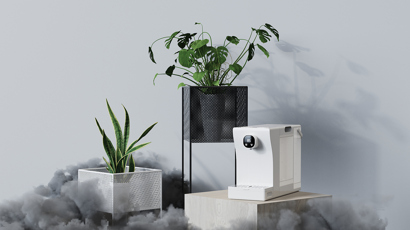 RO Filtration，Drinking machine，refrigeration，industrial design，Scene rendering，Fresh color matching，Texture design，