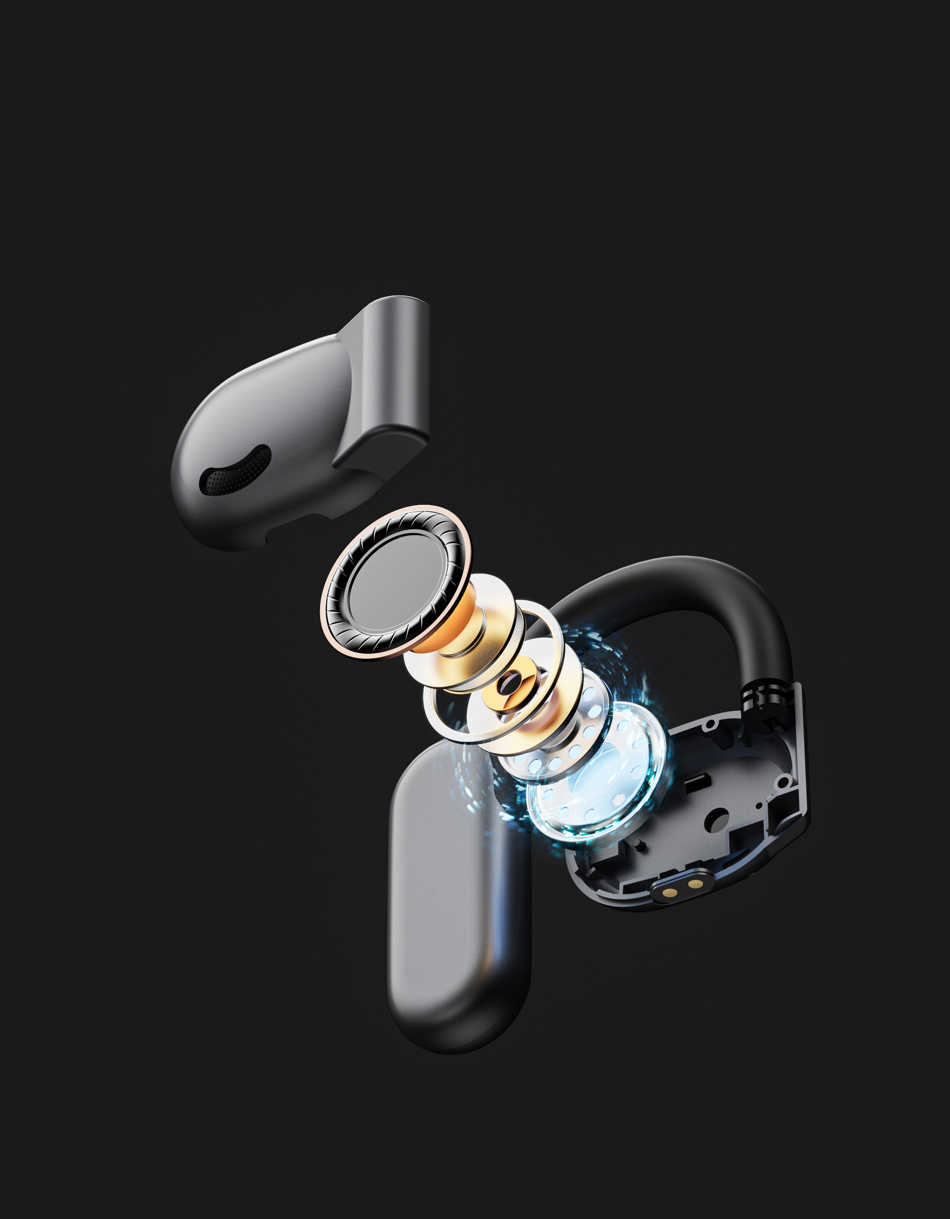 Original works，three-dimensional，product，electronic product，Bluetooth headset，Product rendering，headset，science and technology，