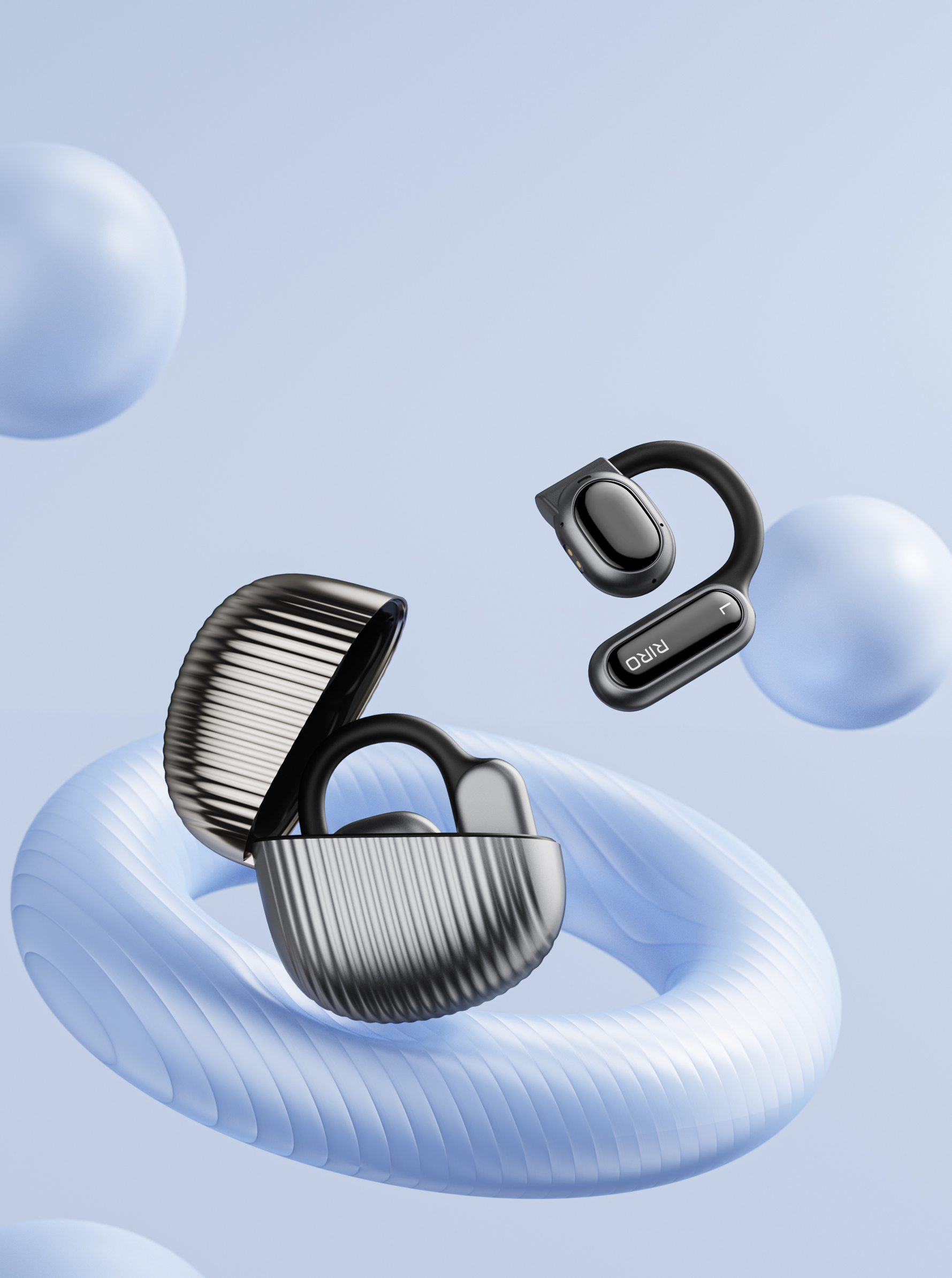 Original works，three-dimensional，product，electronic product，Bluetooth headset，Product rendering，headset，science and technology，