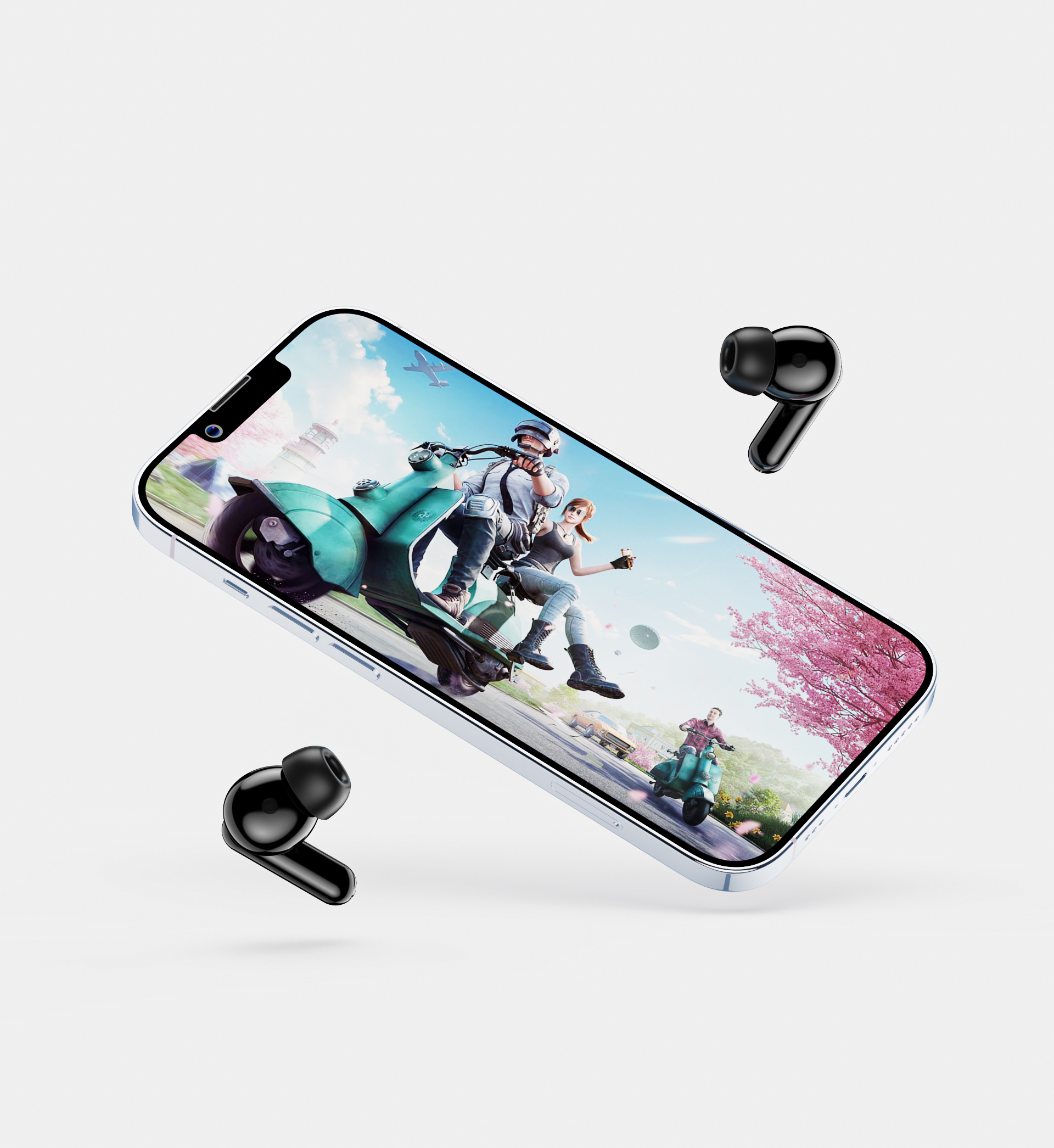 Original works，three-dimensional，product，electronic product，Bluetooth headset，Product rendering，headset，science and technology，