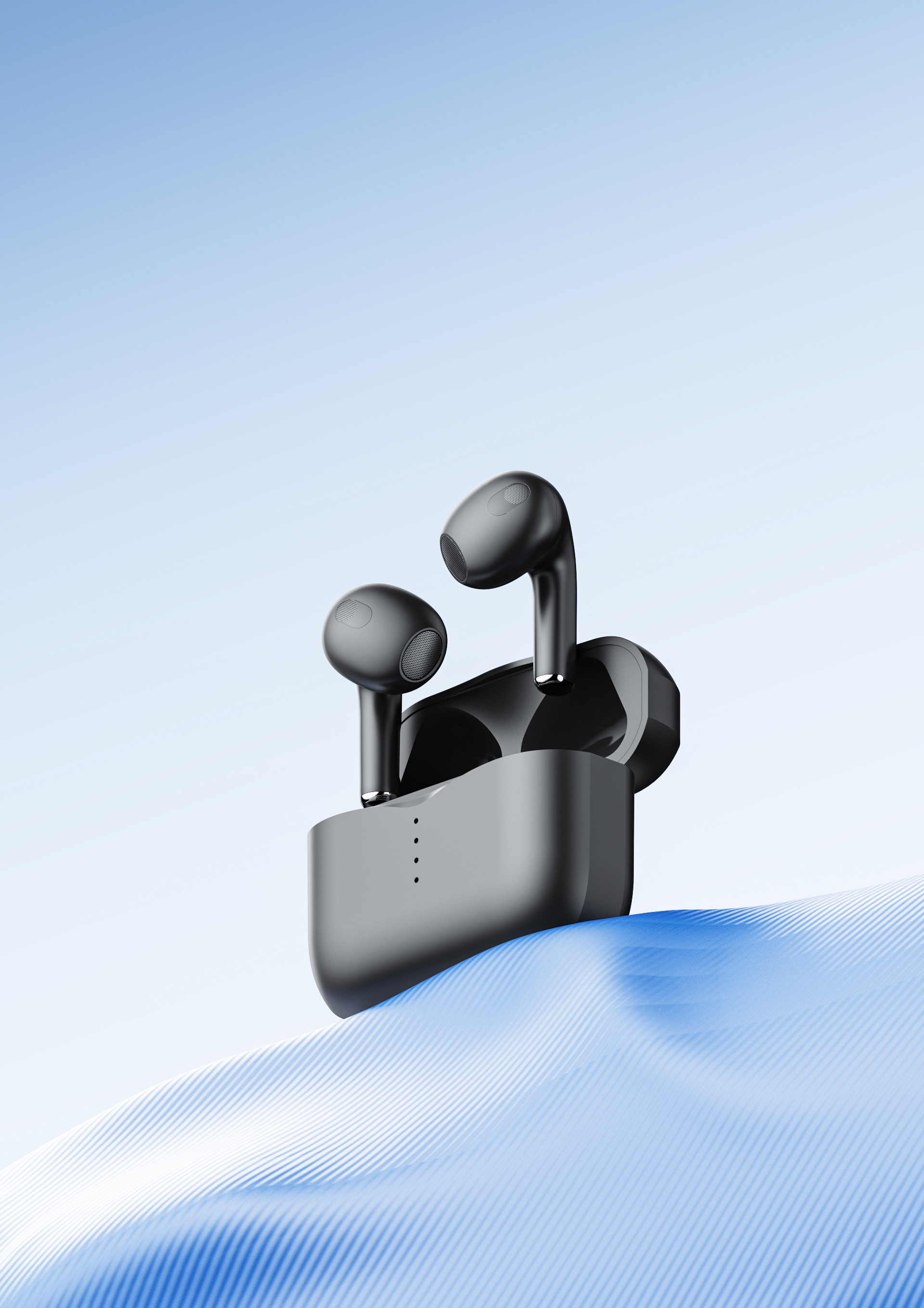 Original works，three-dimensional，product，electronic product，Bluetooth headset，Product rendering，headset，science and technology，