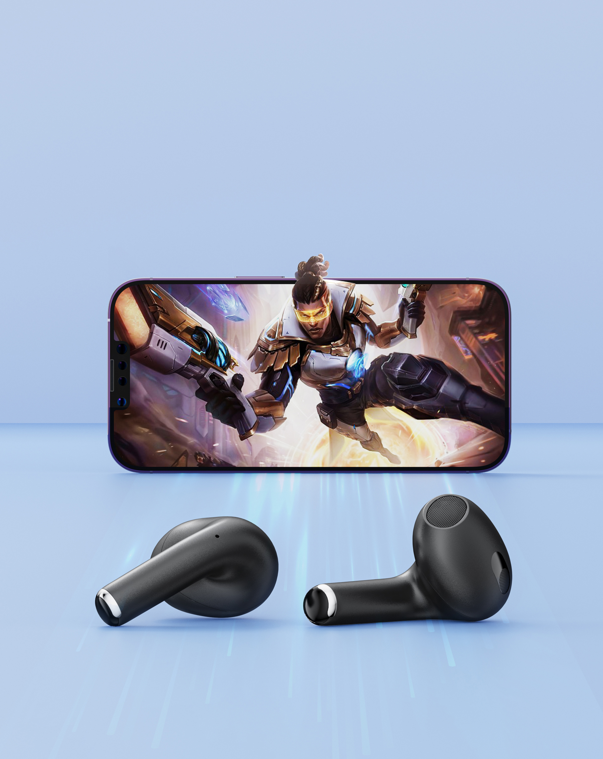 Original works，three-dimensional，product，electronic product，Bluetooth headset，Product rendering，headset，science and technology，