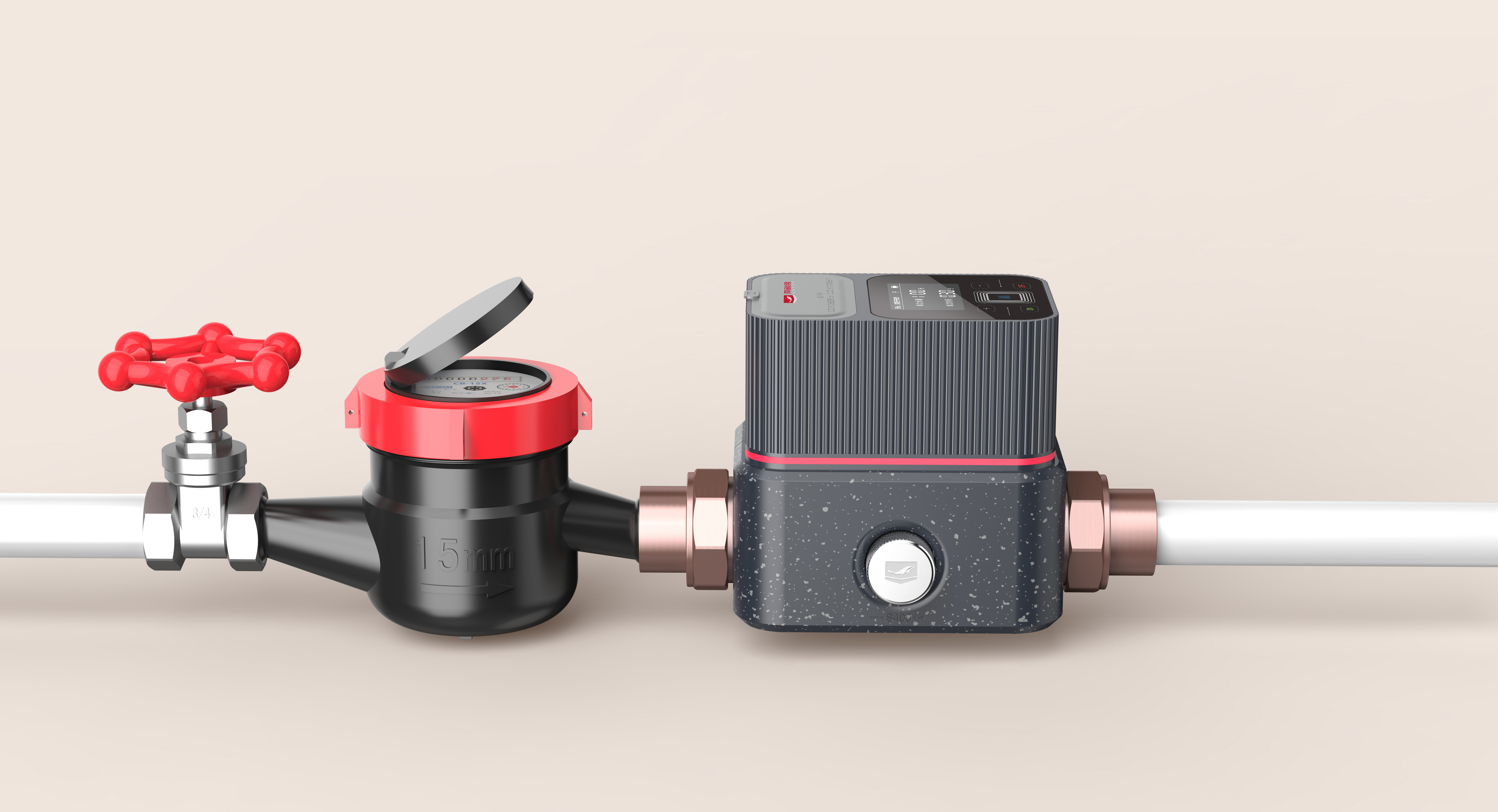 Water leakage protector，Leakage protection，Intelligent water pipe switch，industrial design，