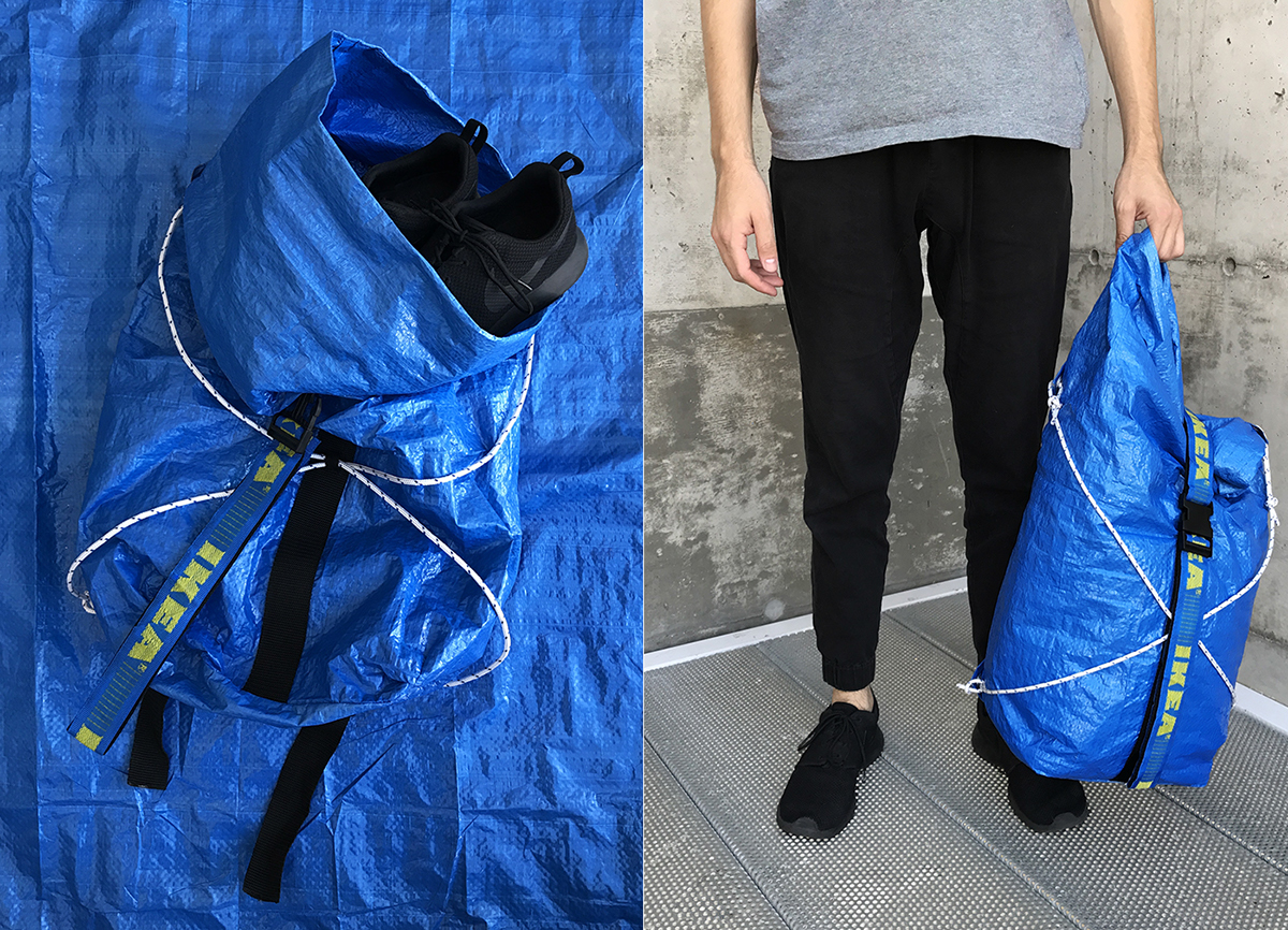 Freight Backpack，knapsack，blue，Plastic，IKEA，fashion，