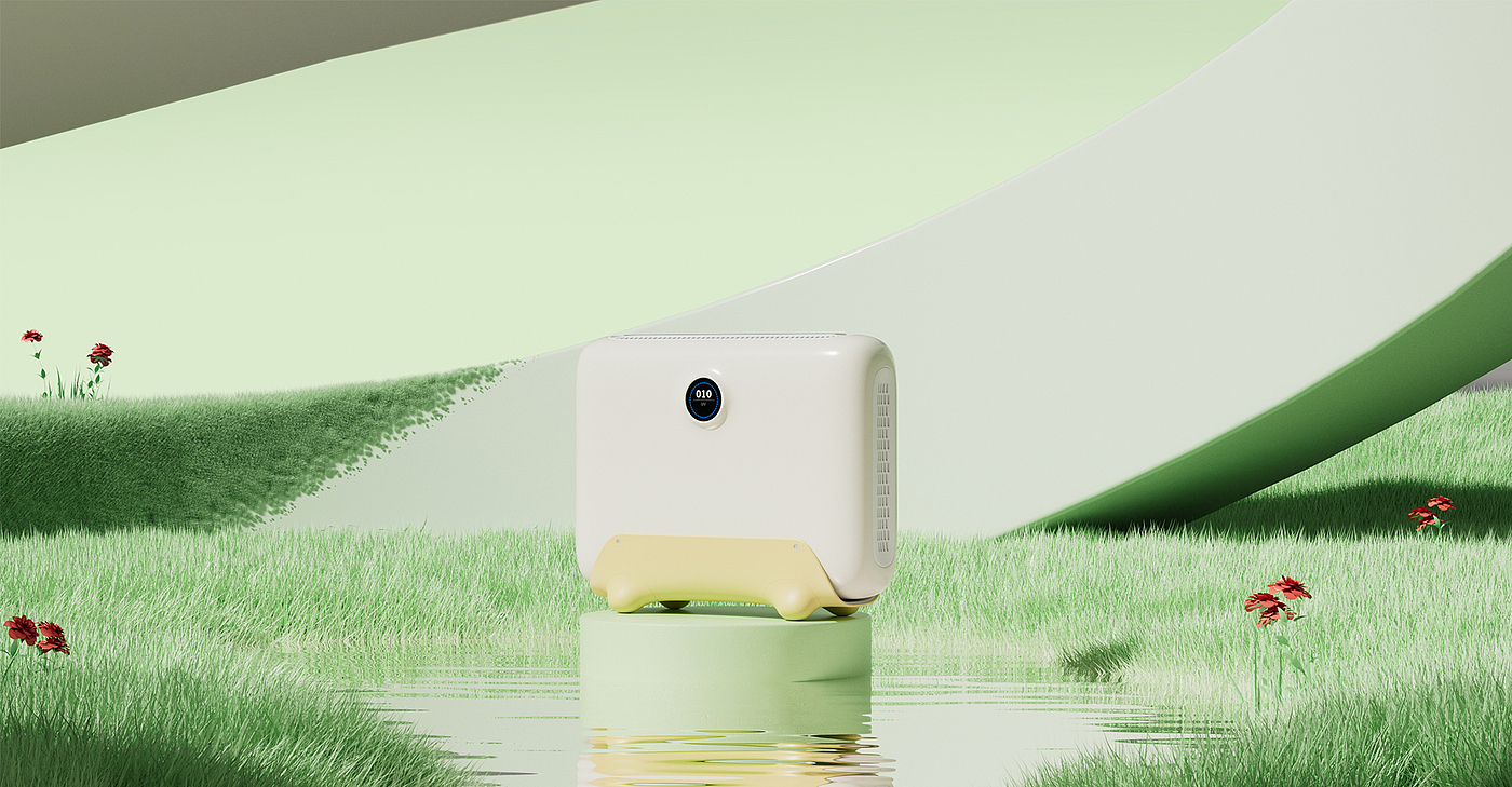 Air purifier design，air cleaner，Purifier design，Industrial product design，Product appearance design，Industrial design company，Product design company，Whale Jubilee Design，