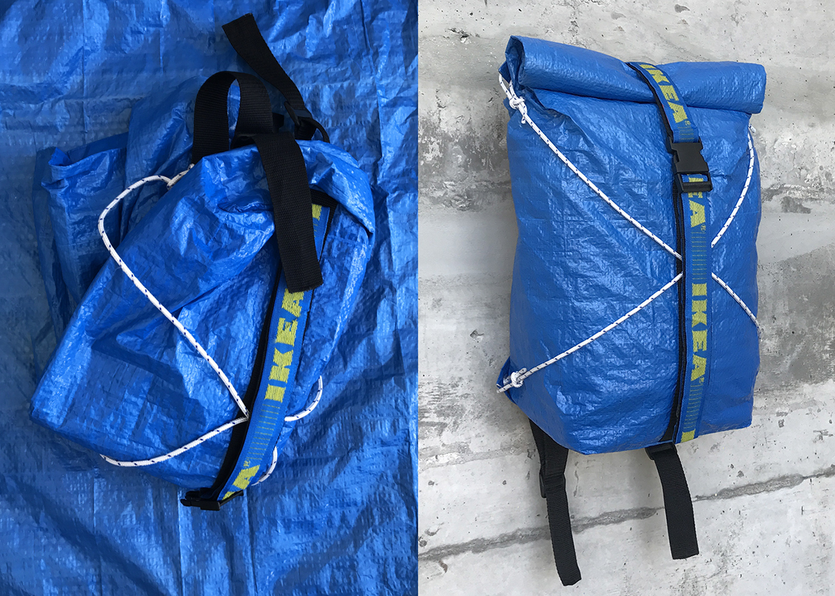 Freight Backpack，knapsack，blue，Plastic，IKEA，fashion，