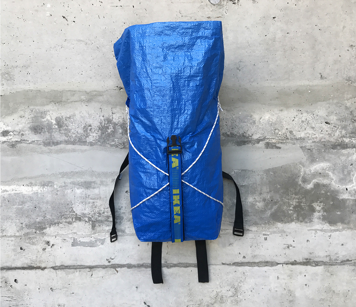 Freight Backpack，knapsack，blue，Plastic，IKEA，fashion，