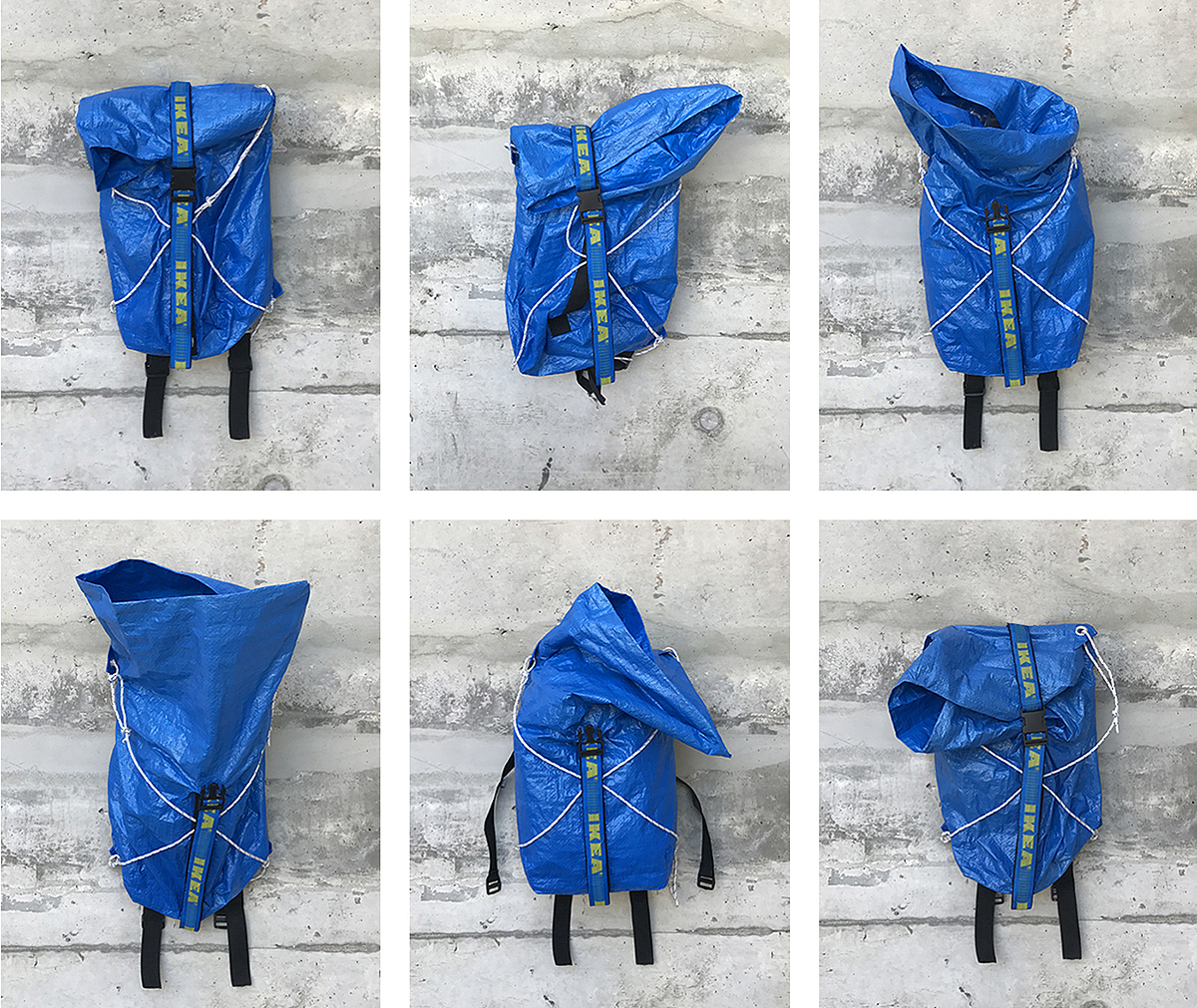 Freight Backpack，knapsack，blue，Plastic，IKEA，fashion，