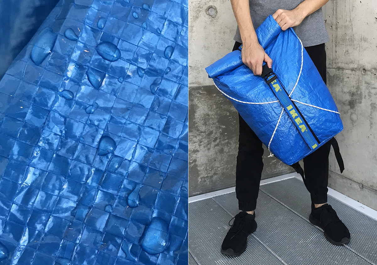 Freight Backpack，knapsack，blue，Plastic，IKEA，fashion，