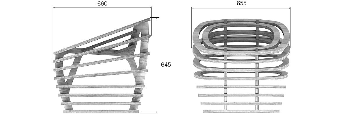 furniture design ，chair，Hollowed out，Sense of space，