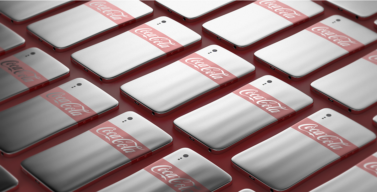 mobile phone，concept，Digital，Coca Cola，vision，