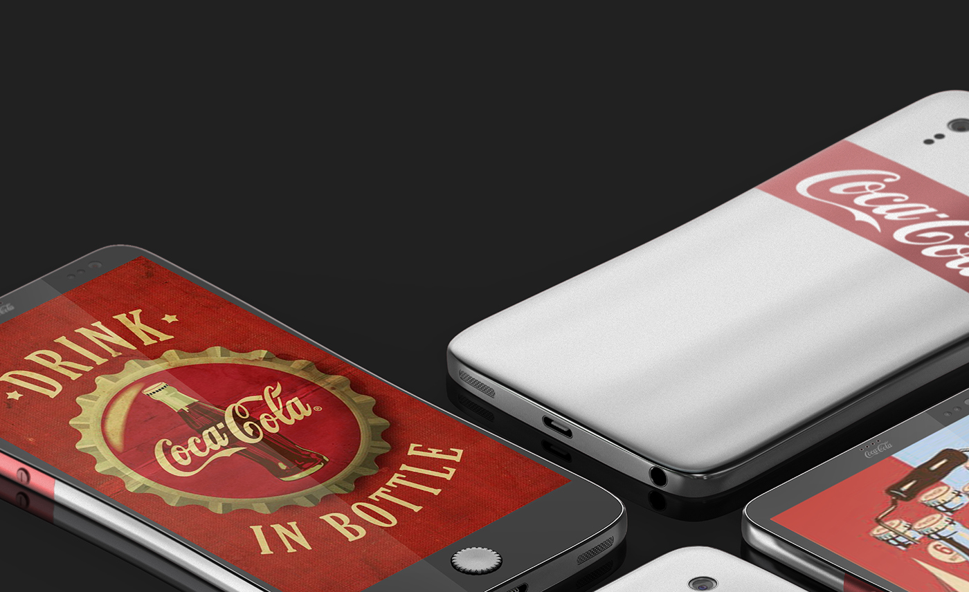 mobile phone，concept，Digital，Coca Cola，vision，